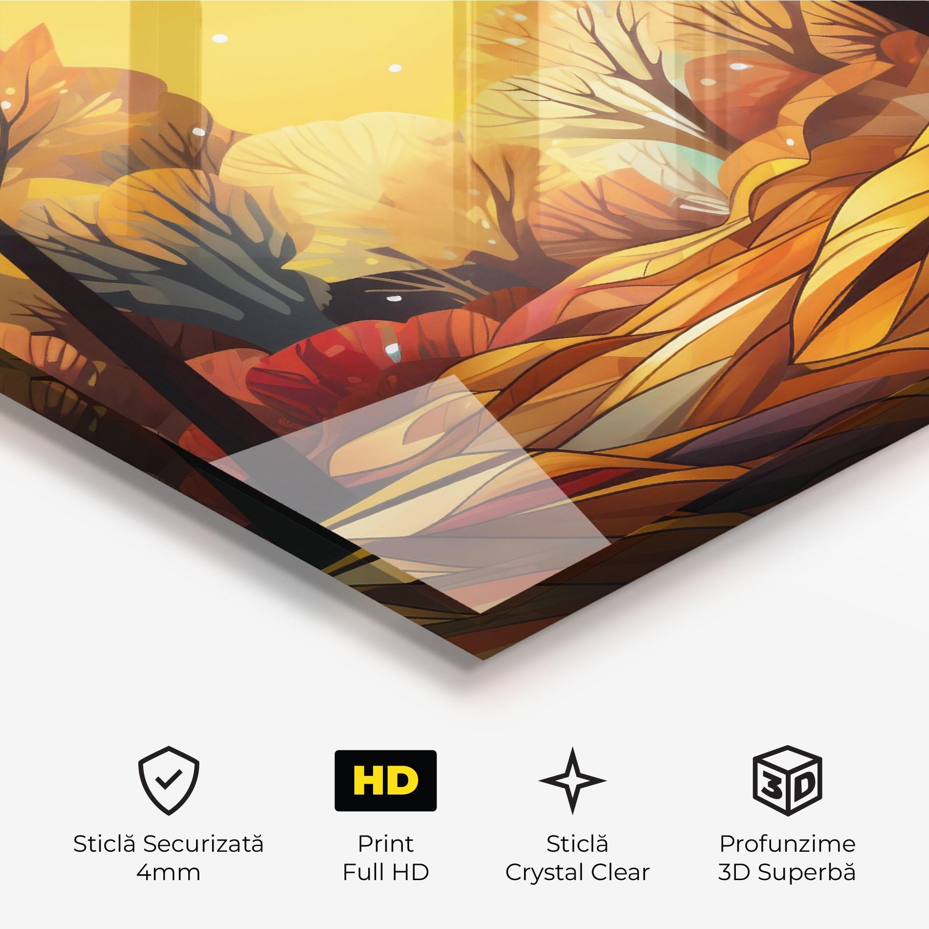 Tablou Sticla Autumn Forest Art mockup 3