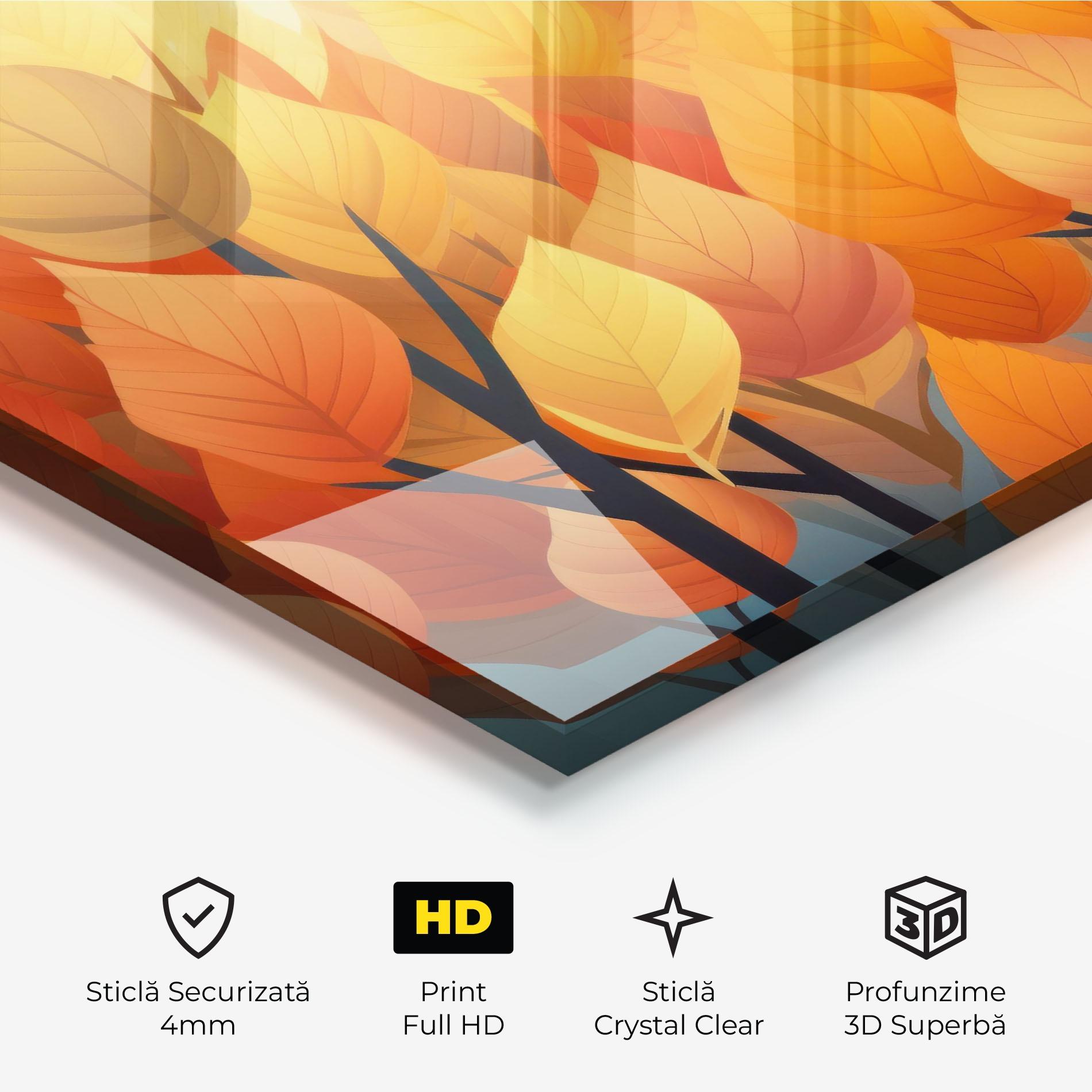 Tablou Sticla Autumn Leaves mockup 3