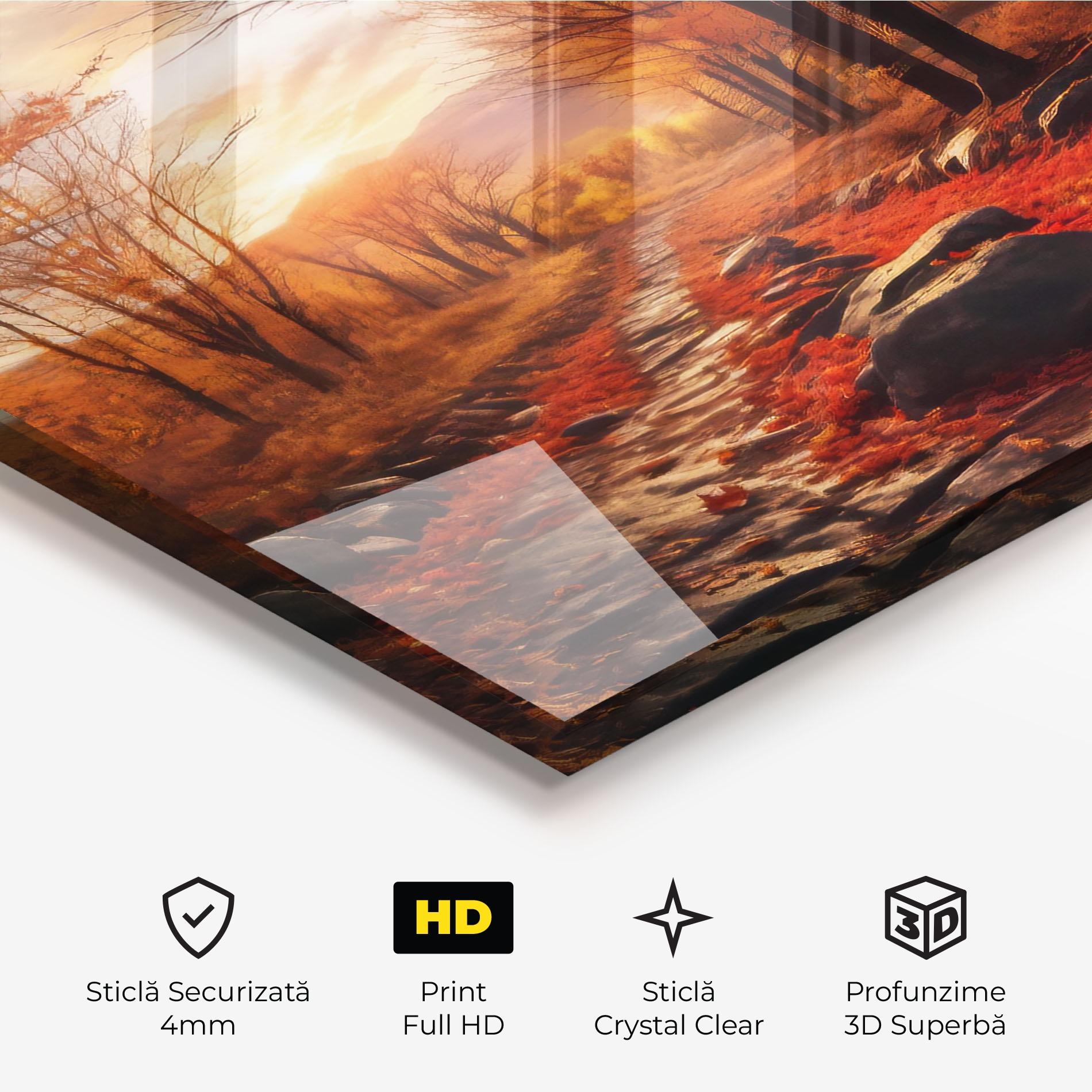 Tablou Sticla Autumn Path mockup 3