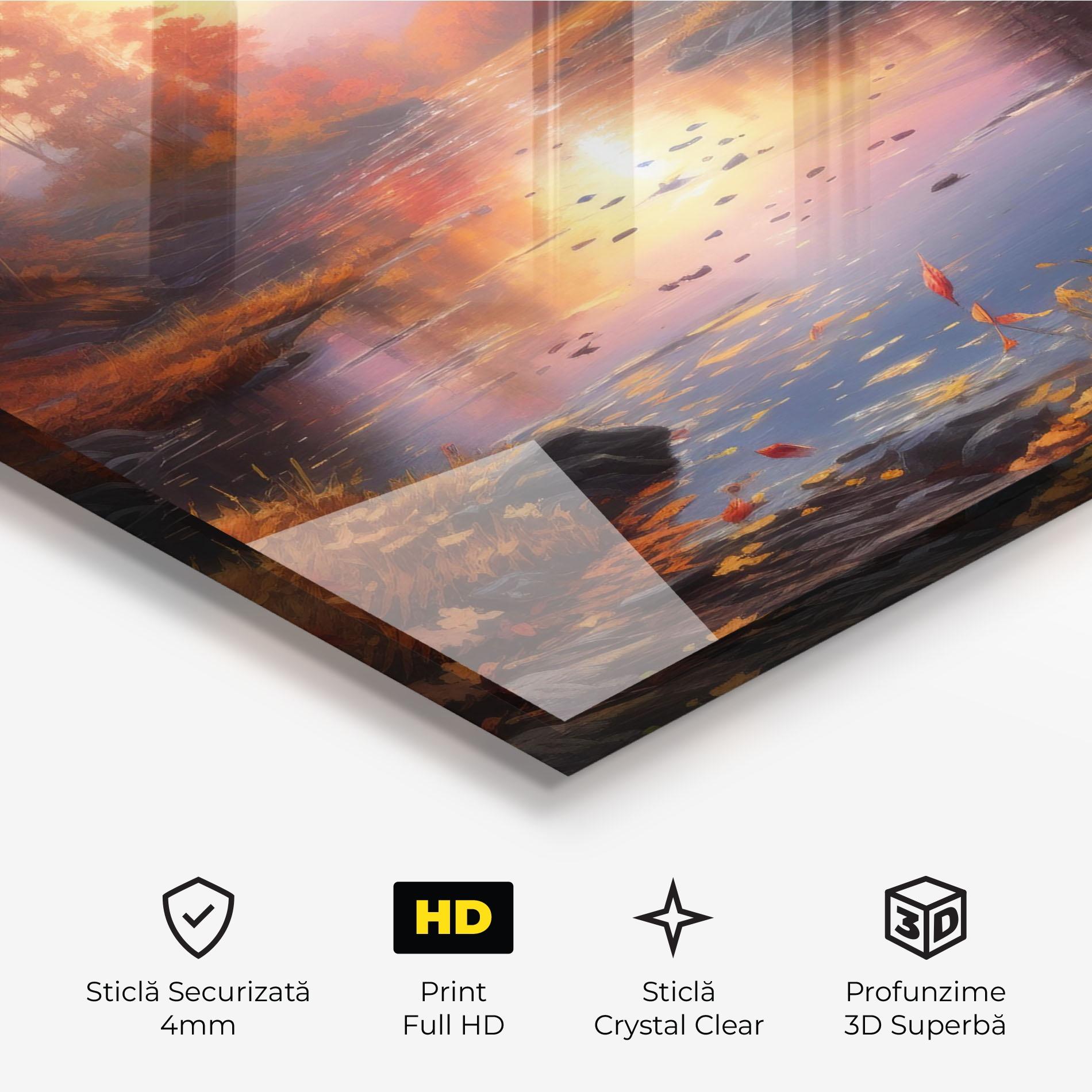 Tablou Sticla Autumn Sunset mockup 3