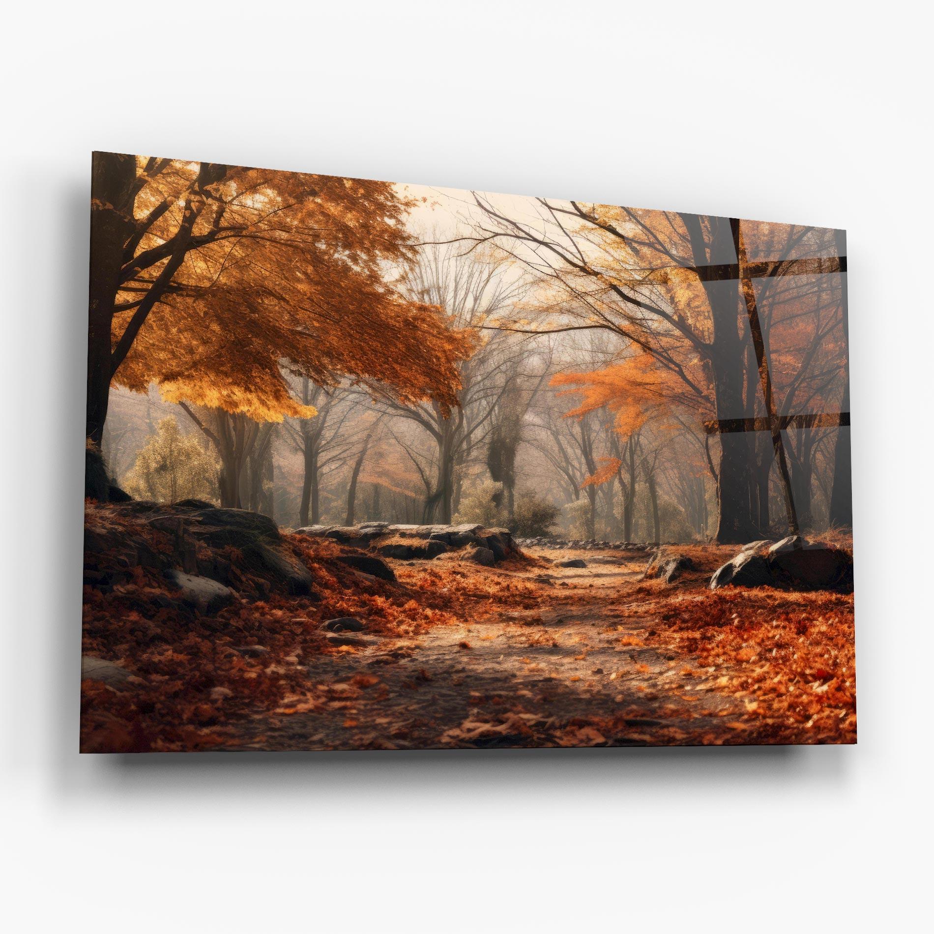 Tablou Sticla Autumn Forest mockup 6