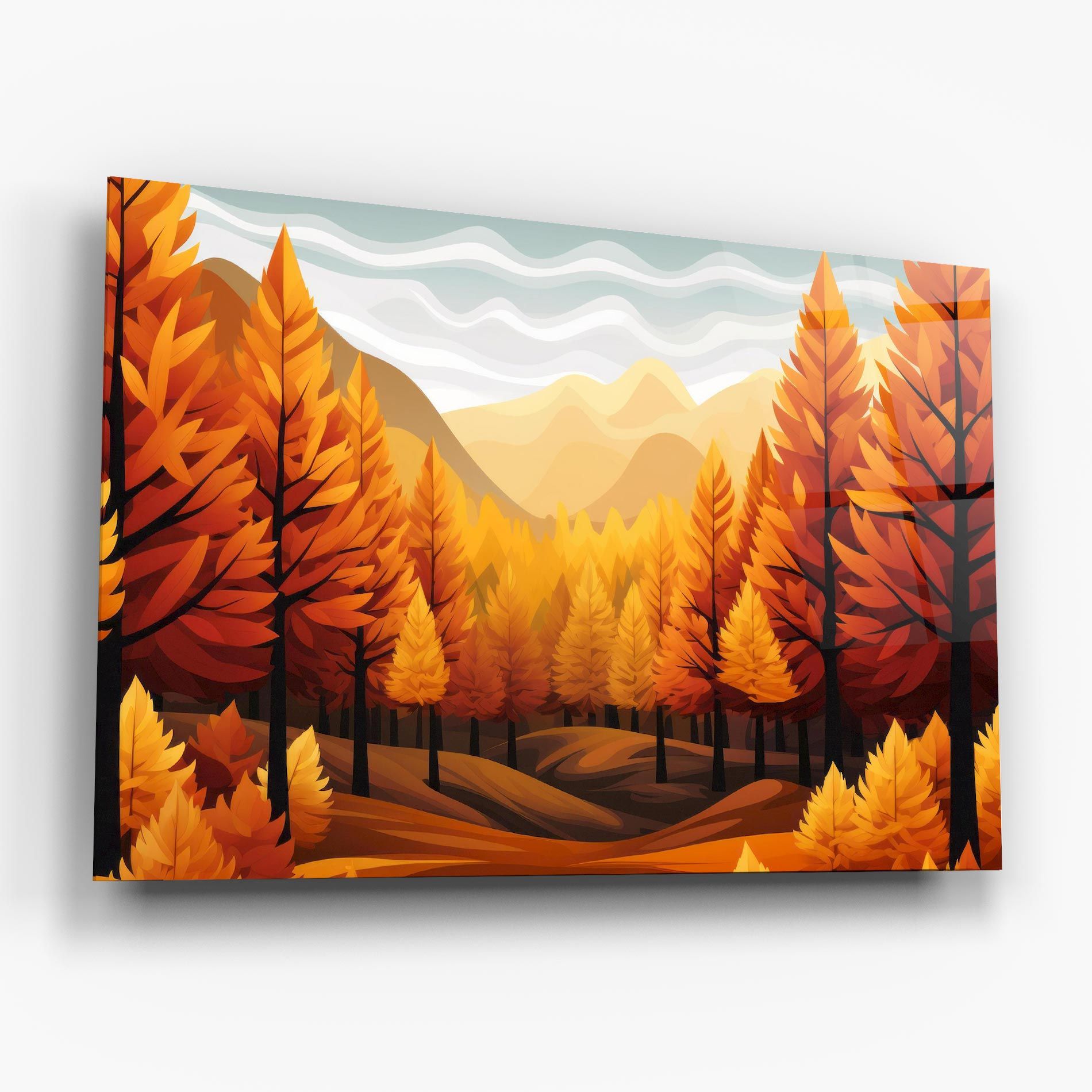 Autumn Trees Orange mockup 6