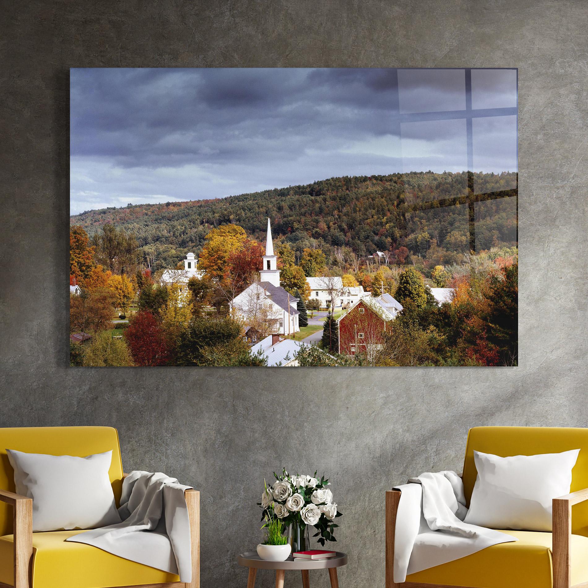 Tablou Sticla Autumn Trees mockup 4