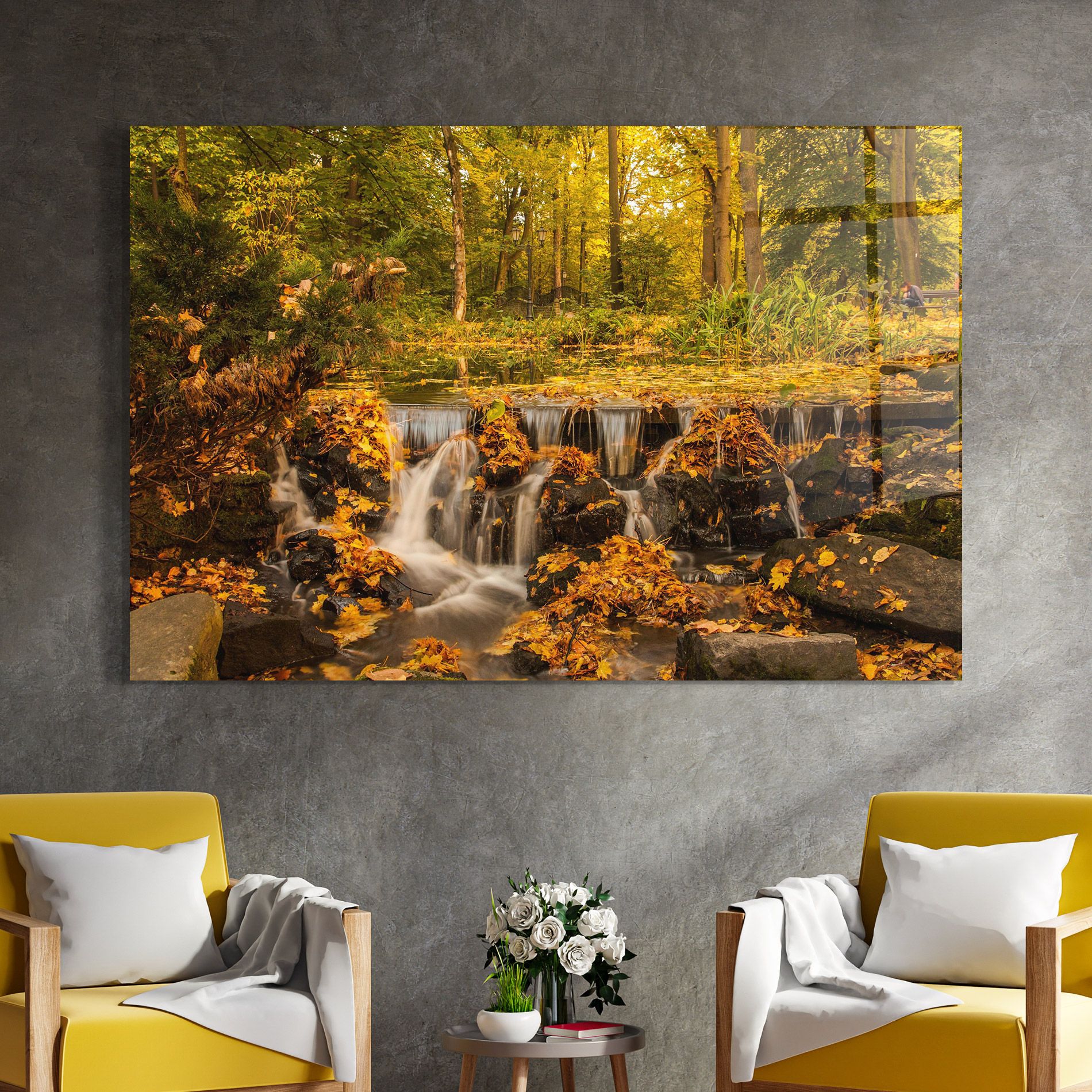 Autumn Waterfall mockup 4