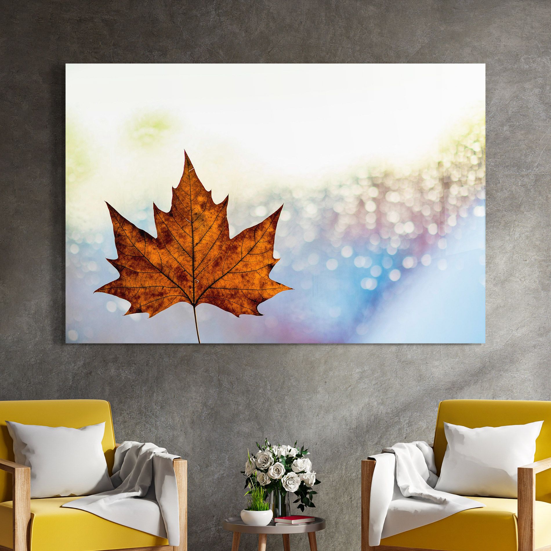 Brown Orange Leaf mockup 4