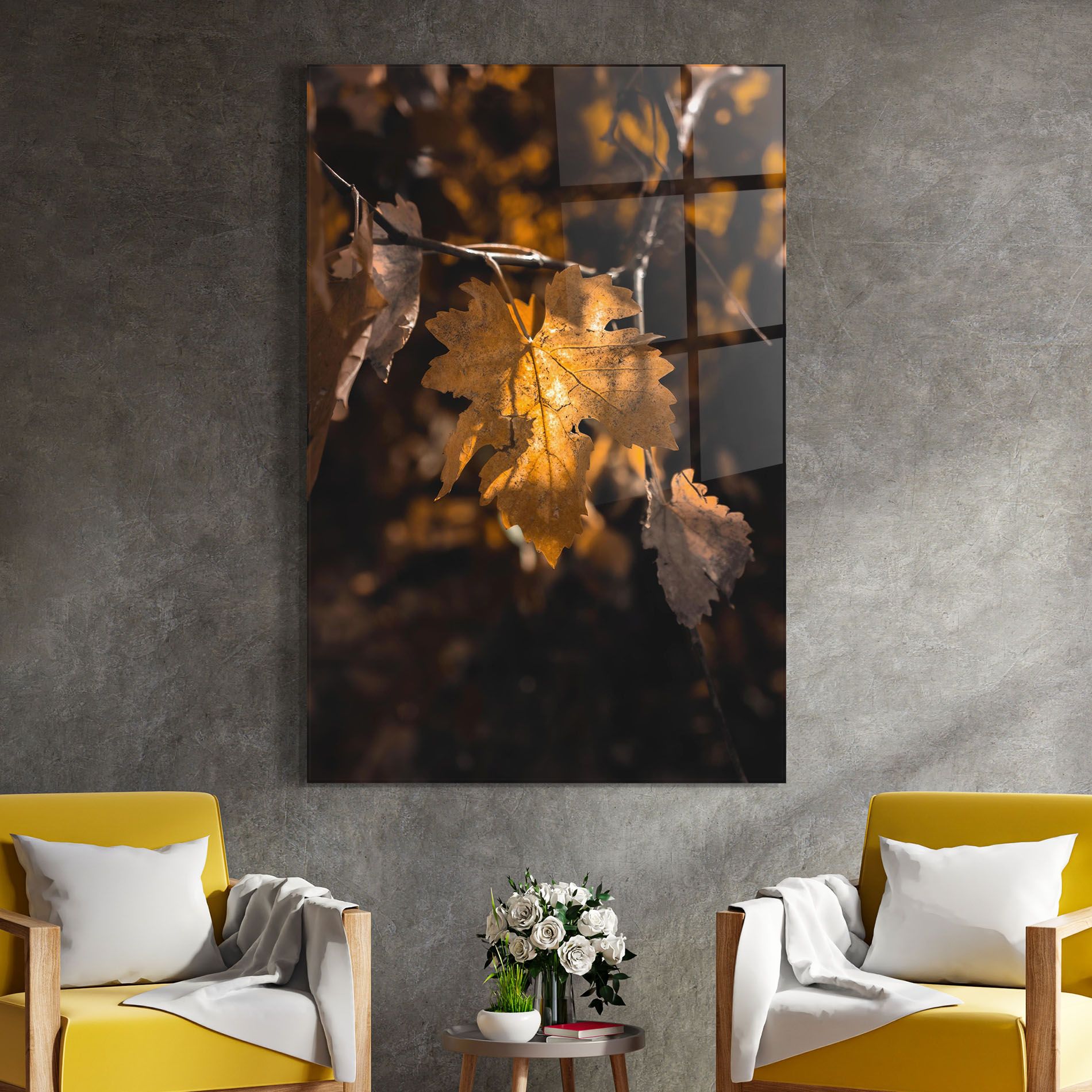 Autumn Brown Leaf mockup 4