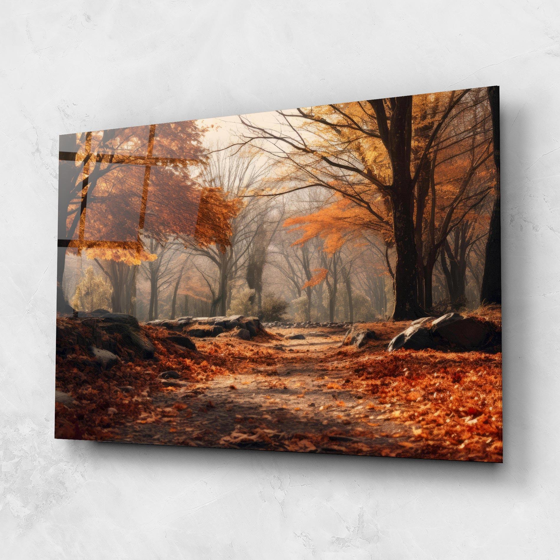 Tablou Sticla Autumn Forest mockup 1