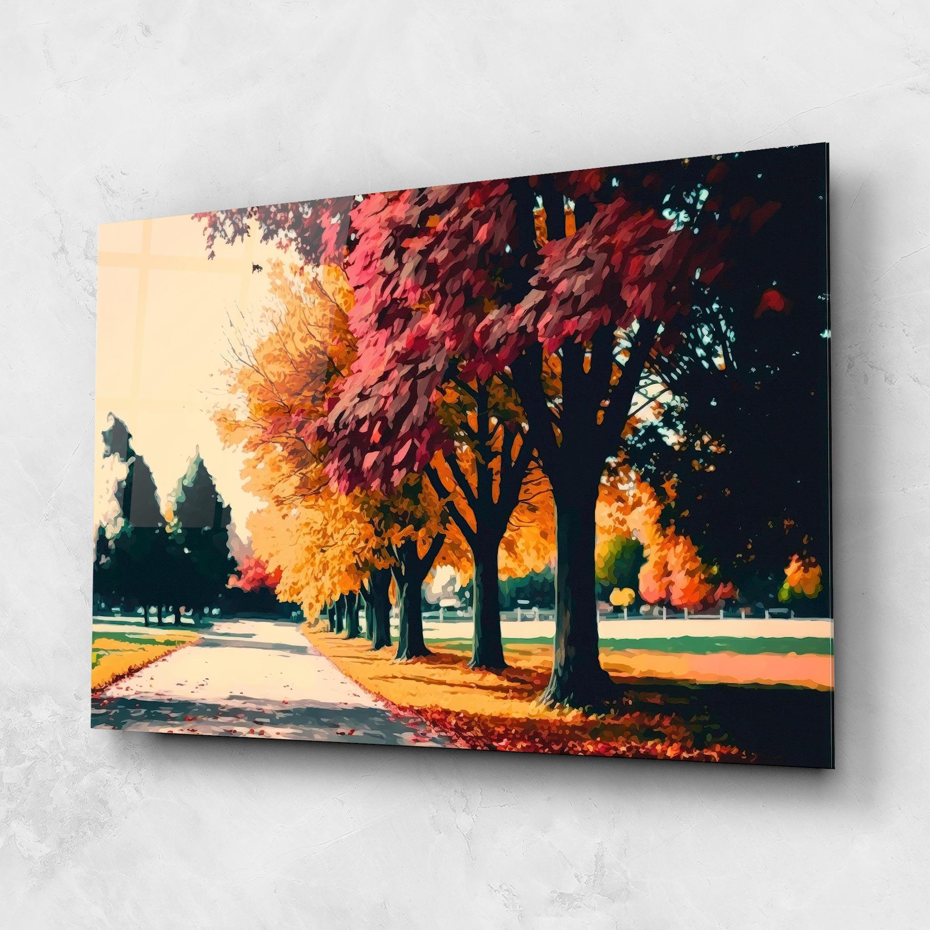 Tablou Sticla Autumn Park mockup 1