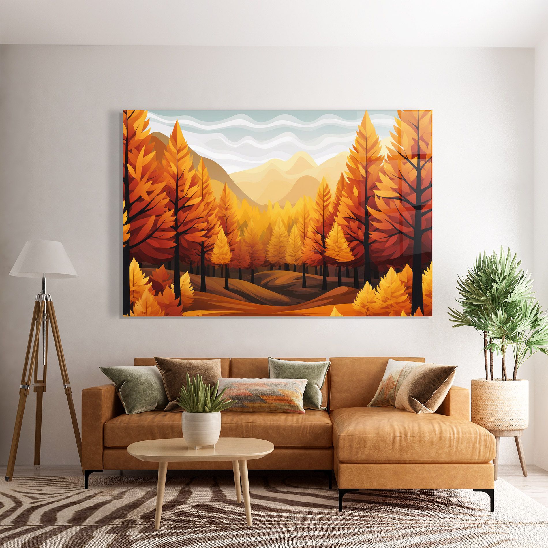 Autumn Trees Orange mockup 7