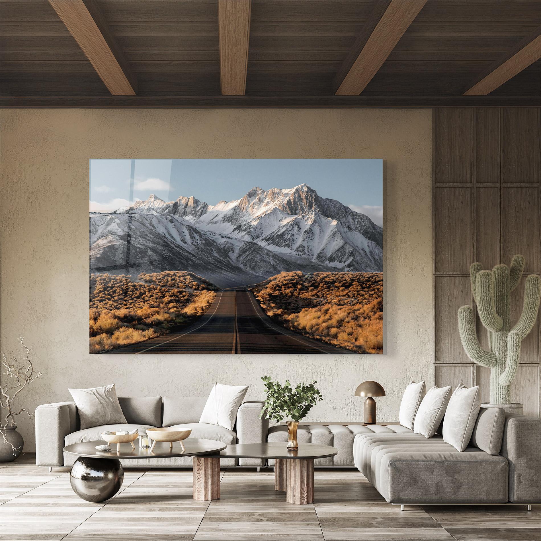 Tablou Sticla Autumn Mountain View mockup 8