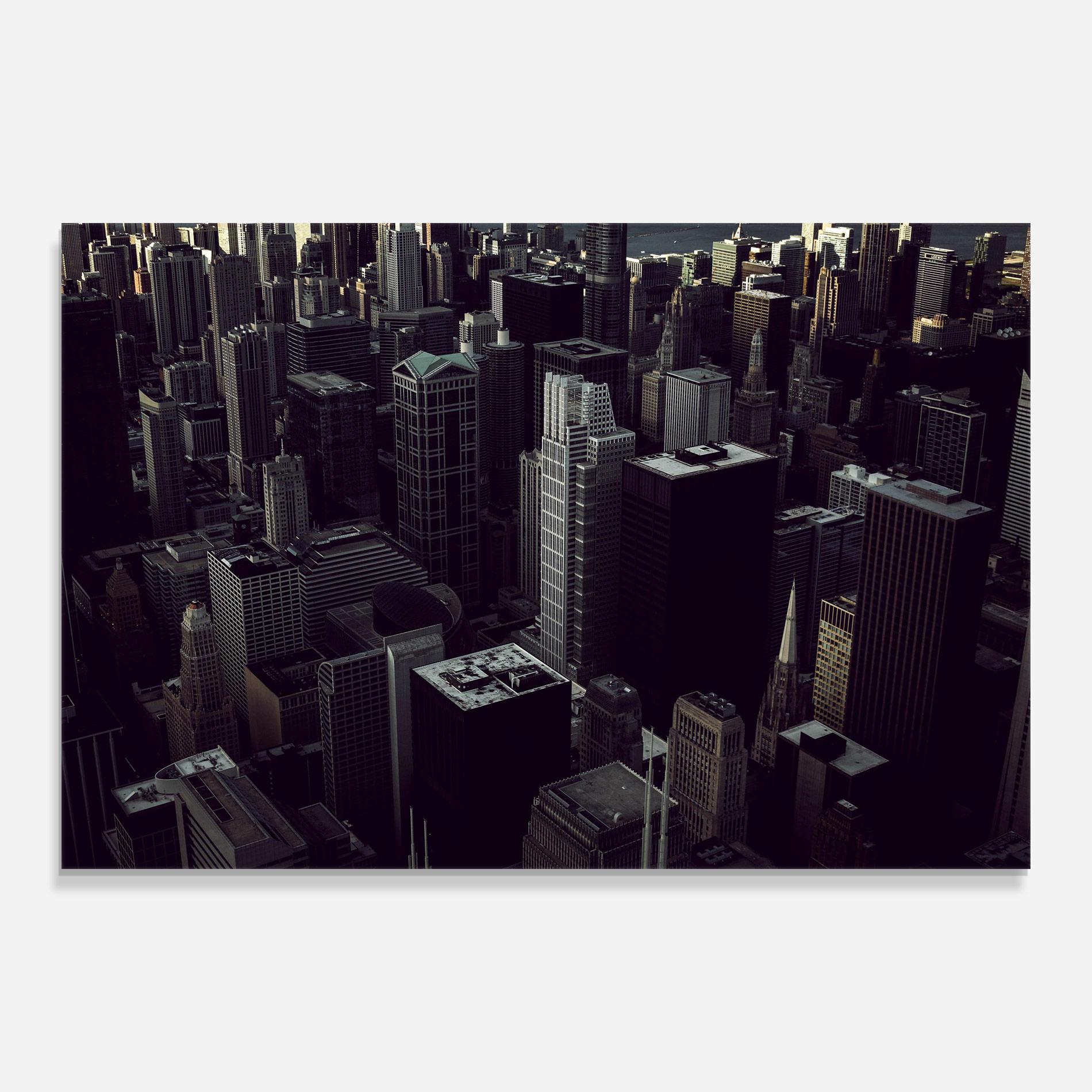 Tablou Sticla Black Cream Building mockup 0