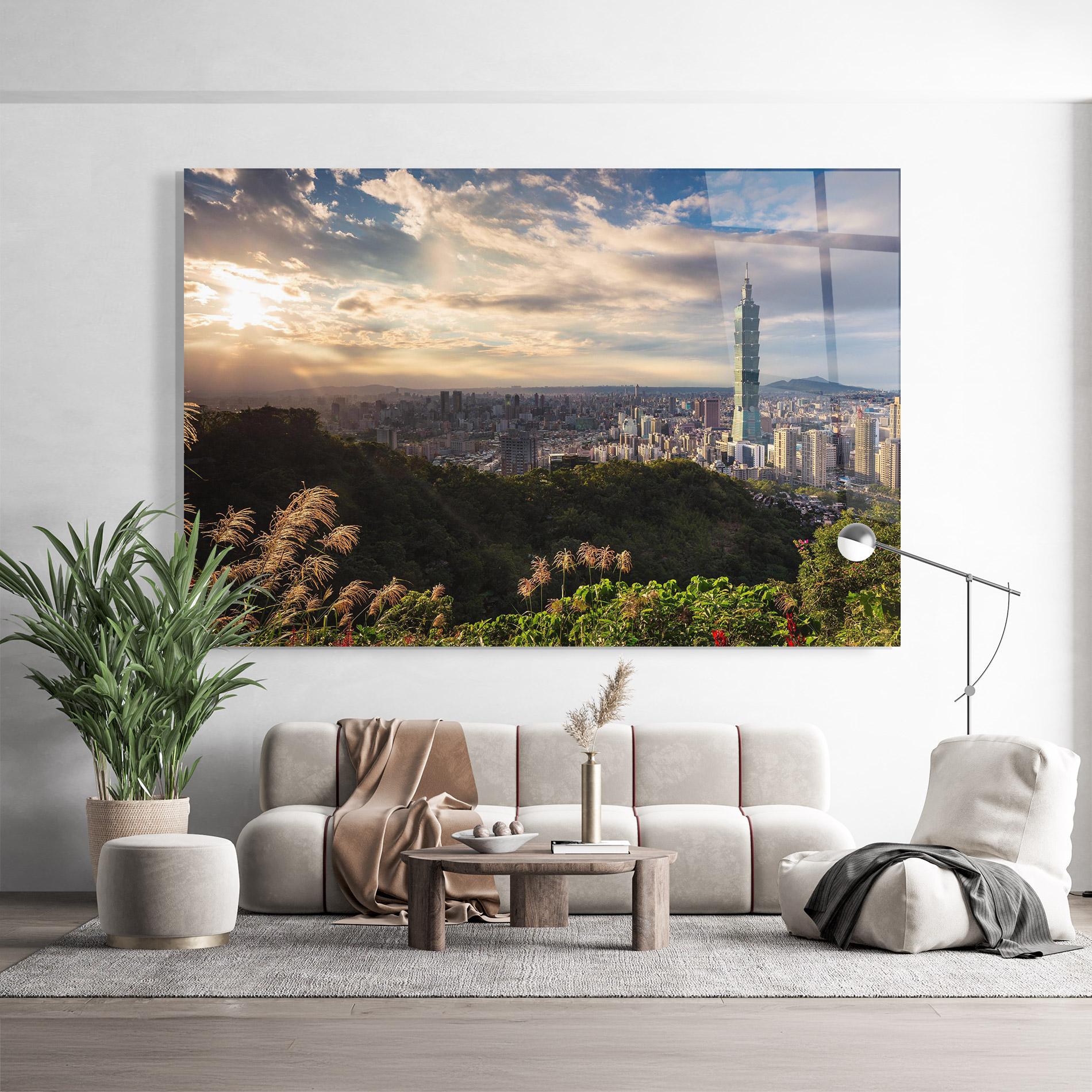 Tablou Sticla Big Building Daylight mockup 9