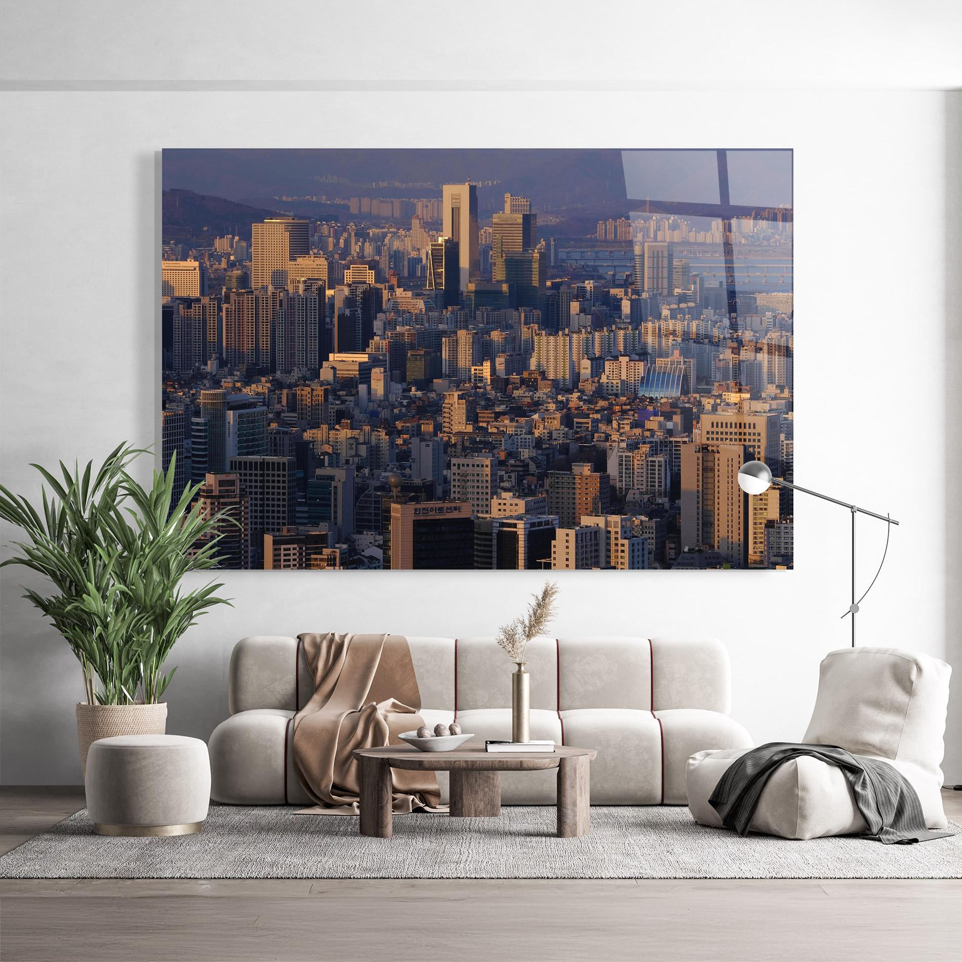 Tablou Sticla Big City mockup 9