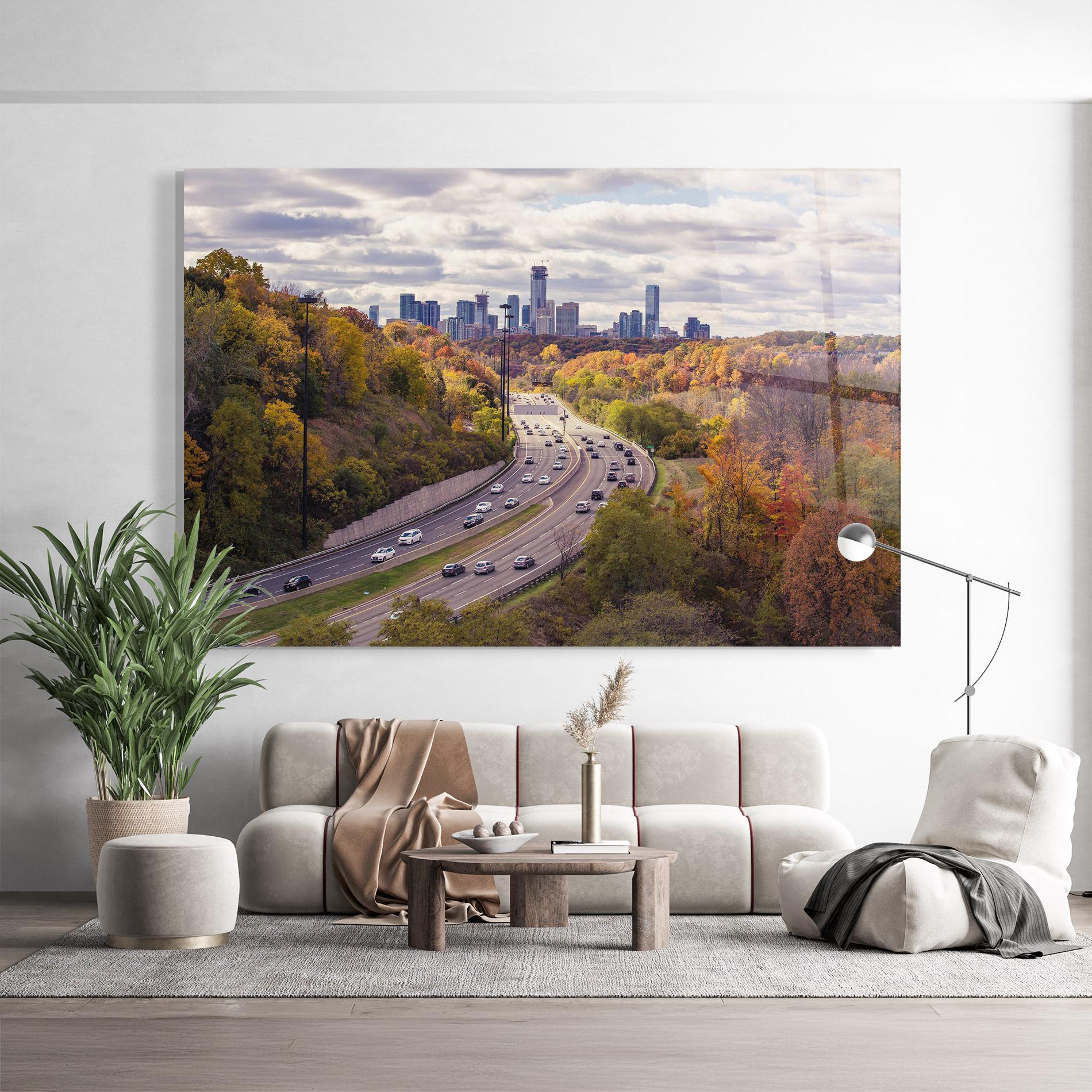 Tablou Sticla City Road mockup 9