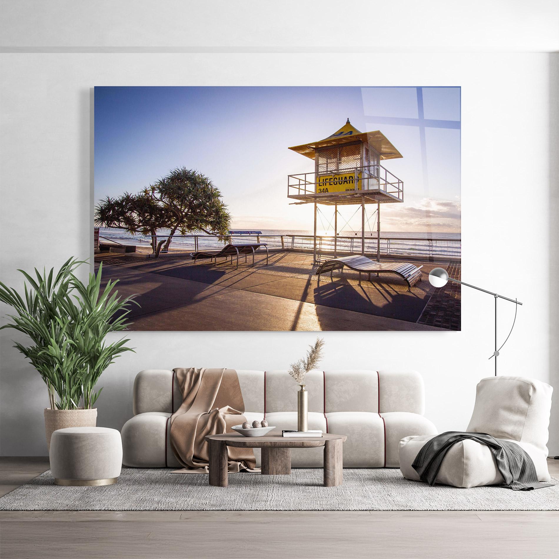 Tablou Sticla Sunny Building Day mockup 9