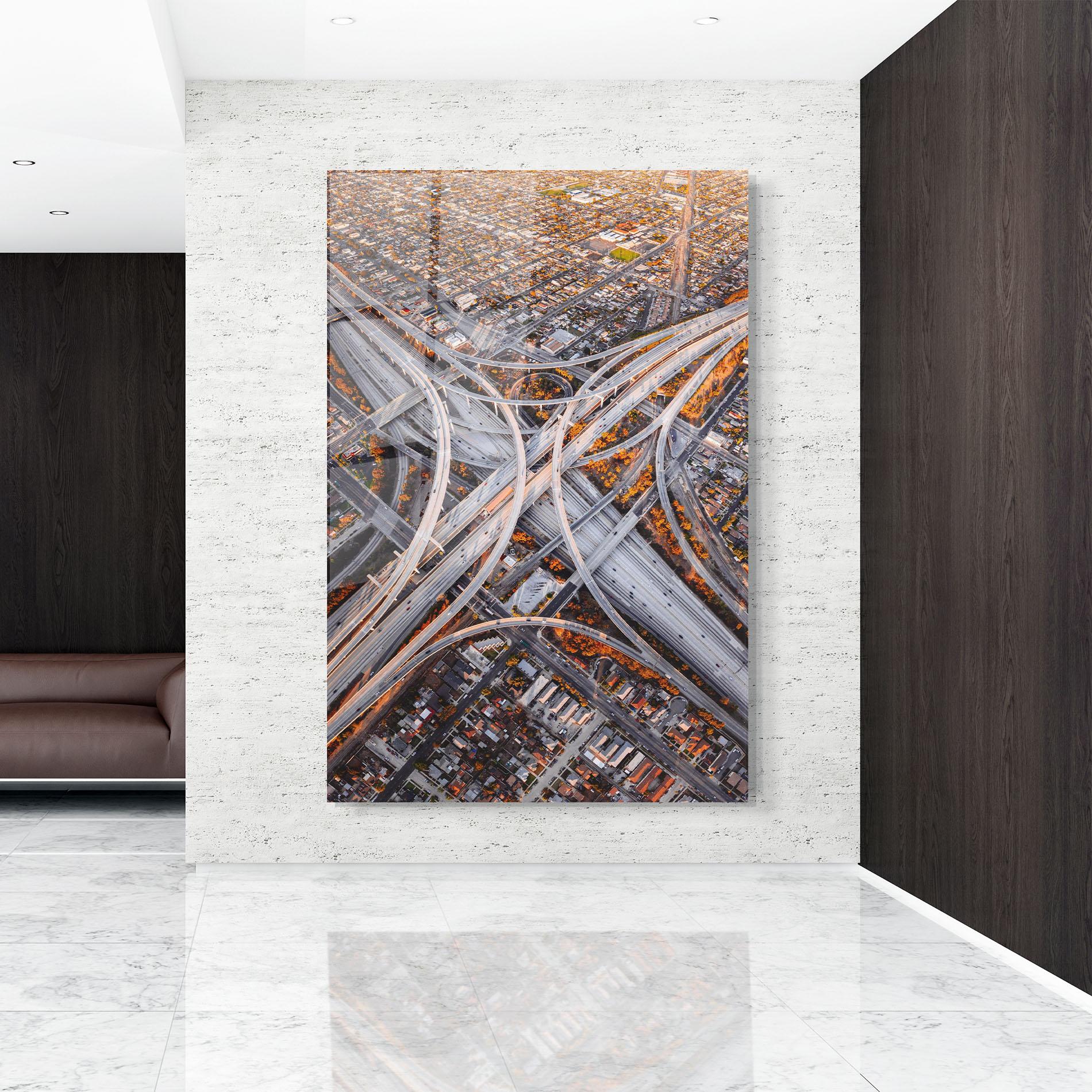 Tablou Sticla Big Road City mockup 9