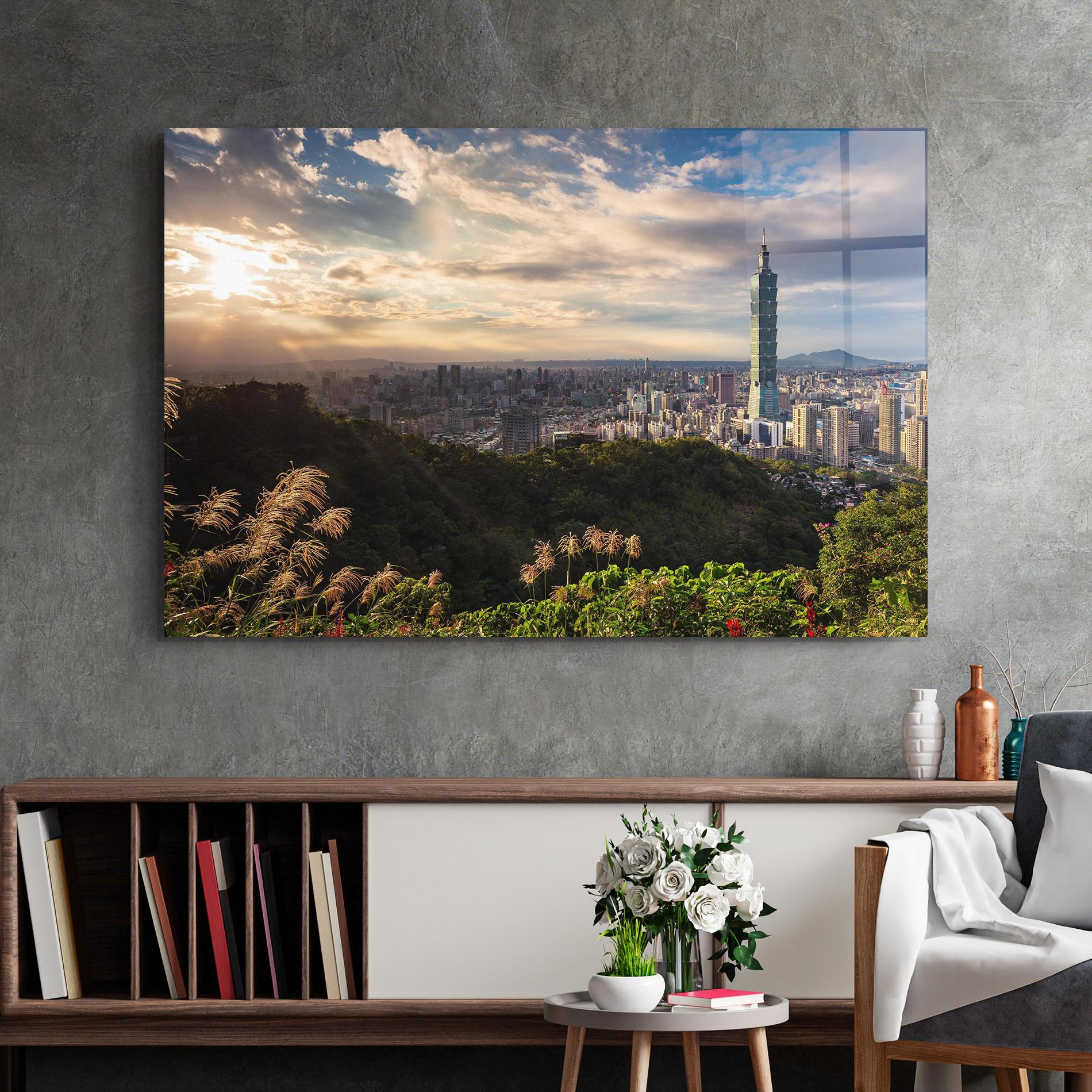 Tablou Sticla Big Building Daylight mockup 2