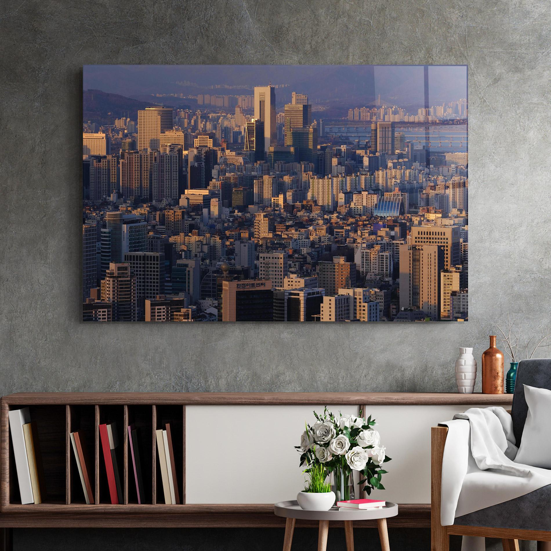 Tablou Sticla Big City mockup 2