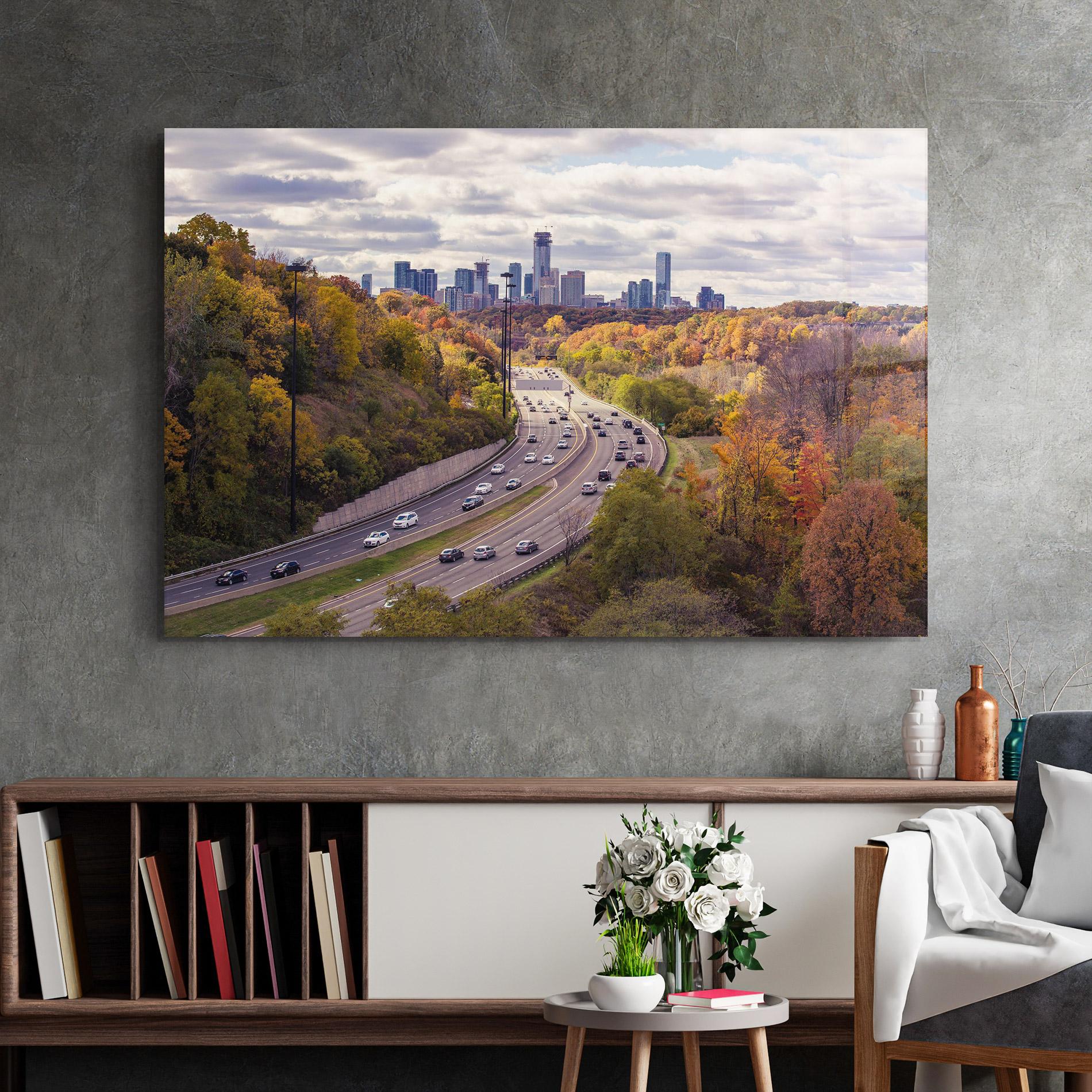 Tablou Sticla City Road mockup 2