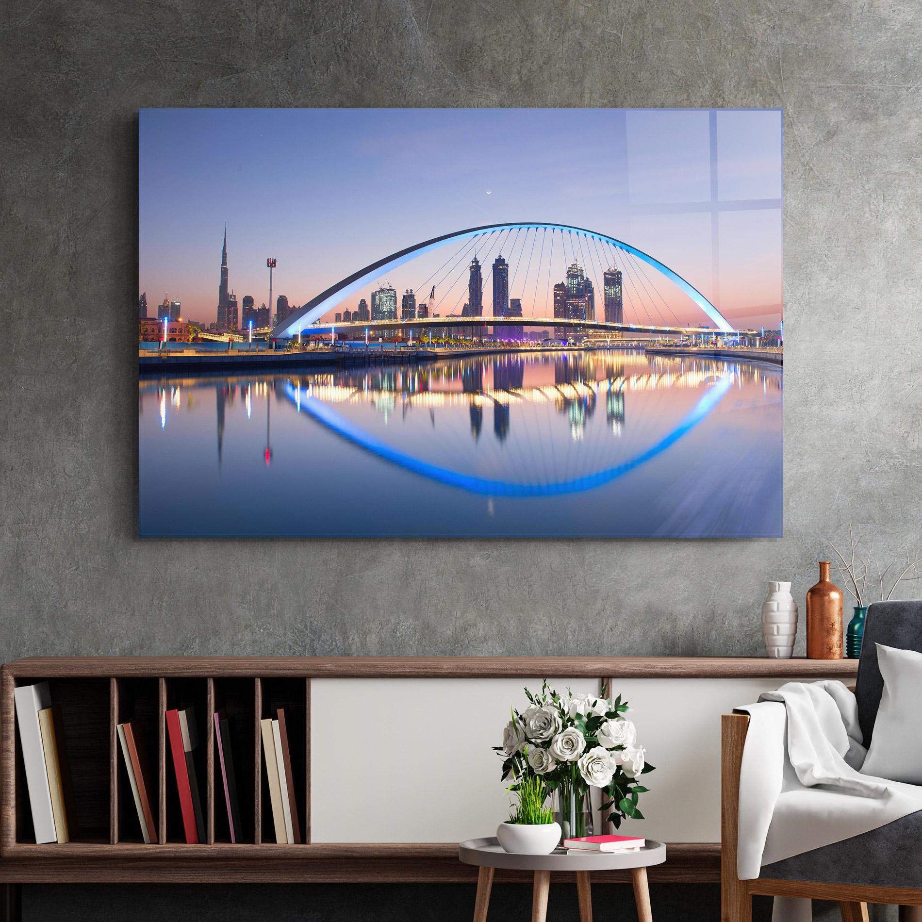 Tablou Sticla Dubai View mockup 2