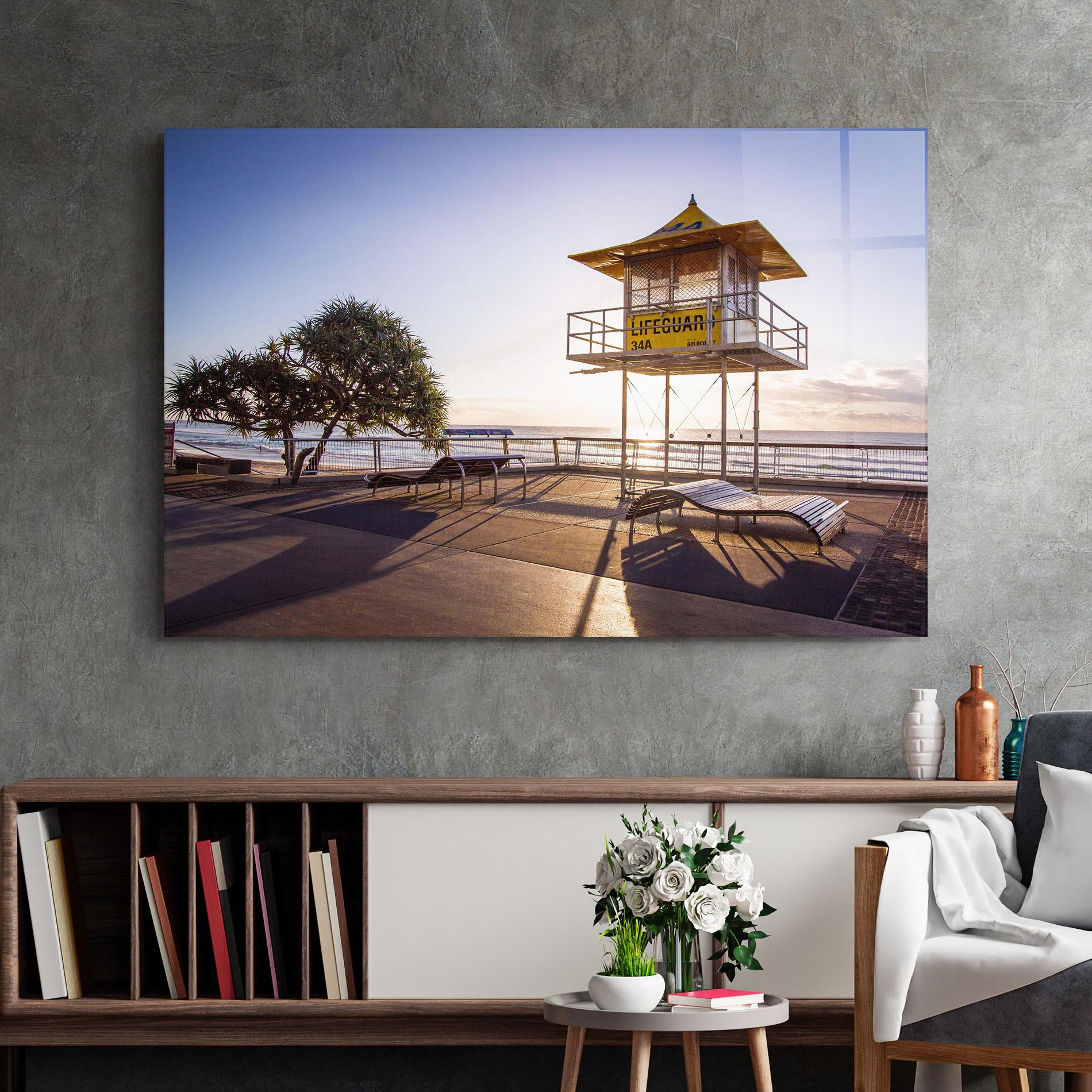 Tablou Sticla Sunny Building Day mockup 2