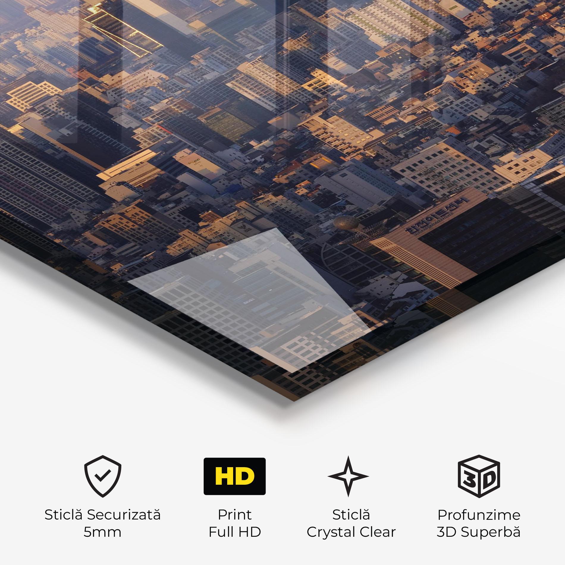 Tablou Sticla Big City mockup 3