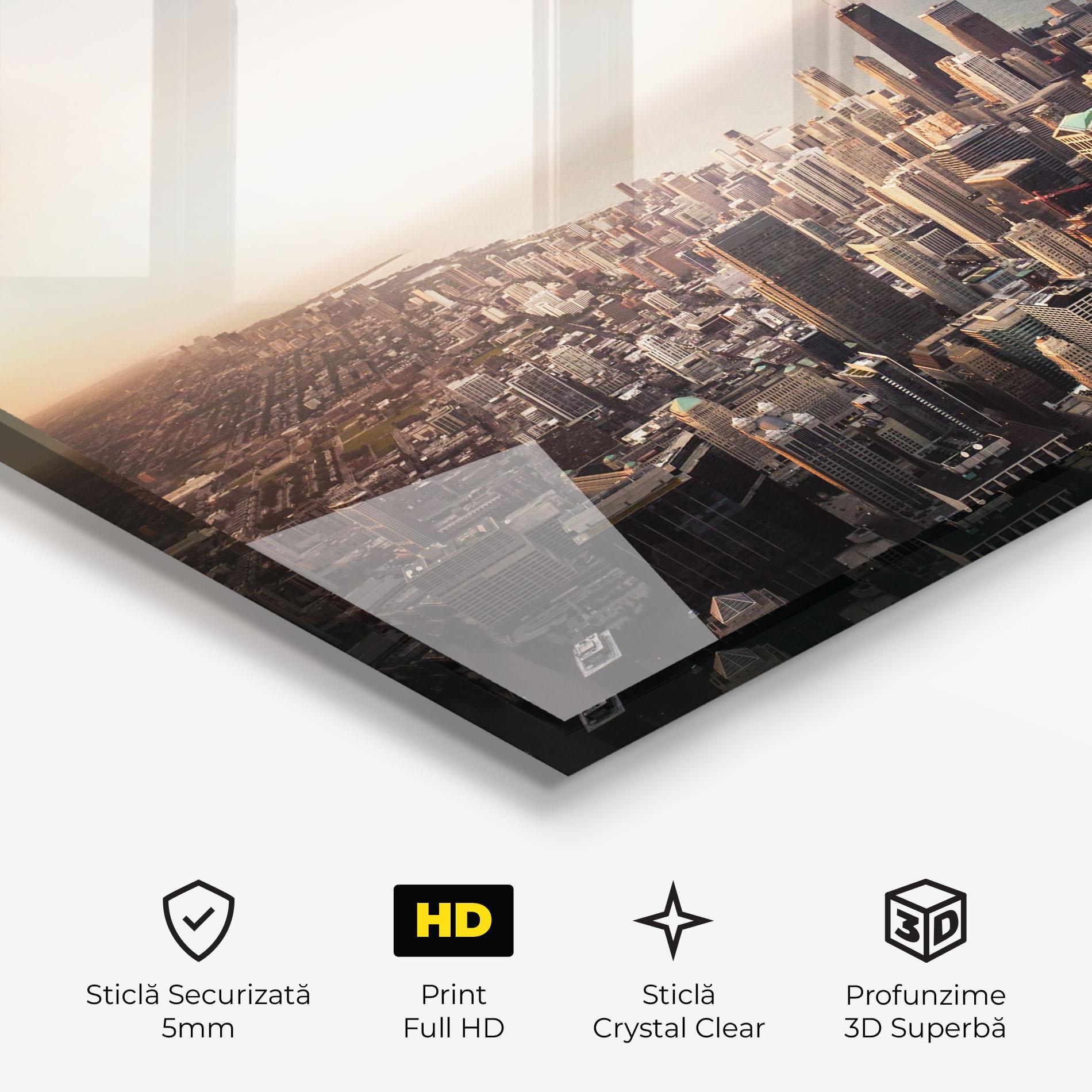 Tablou Sticla City Buildings mockup 3