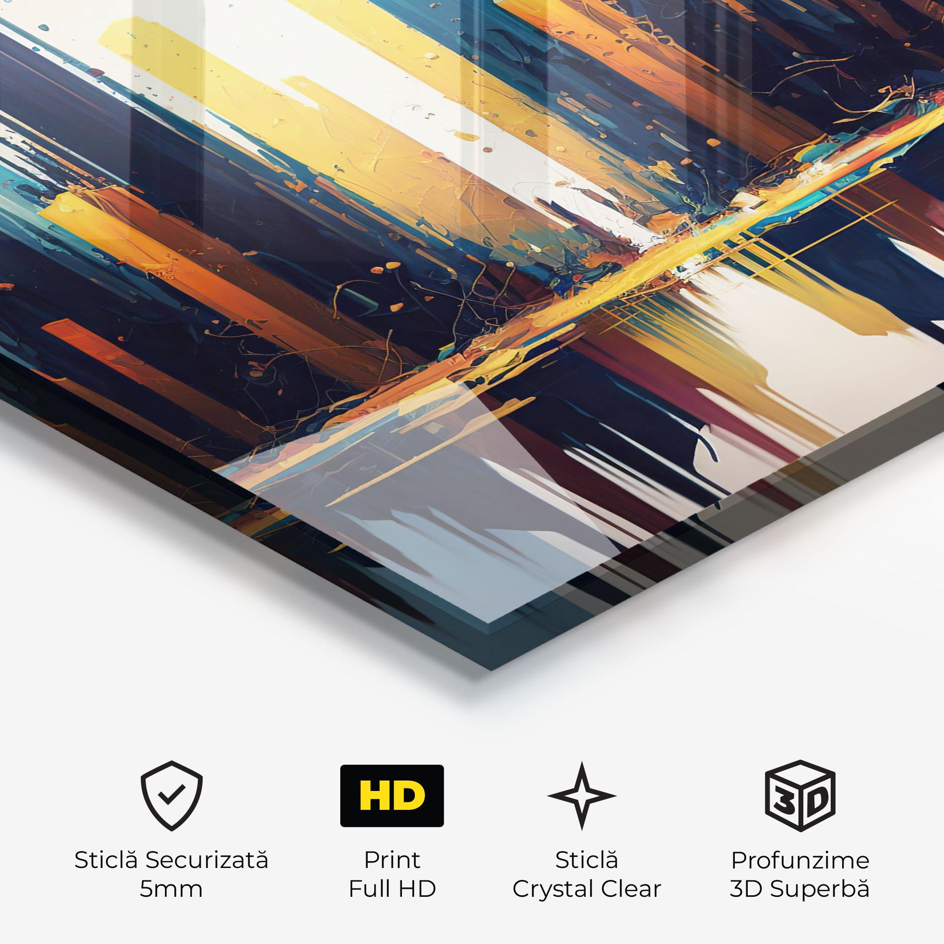 Tablou Sticla City Pain Art mockup 3