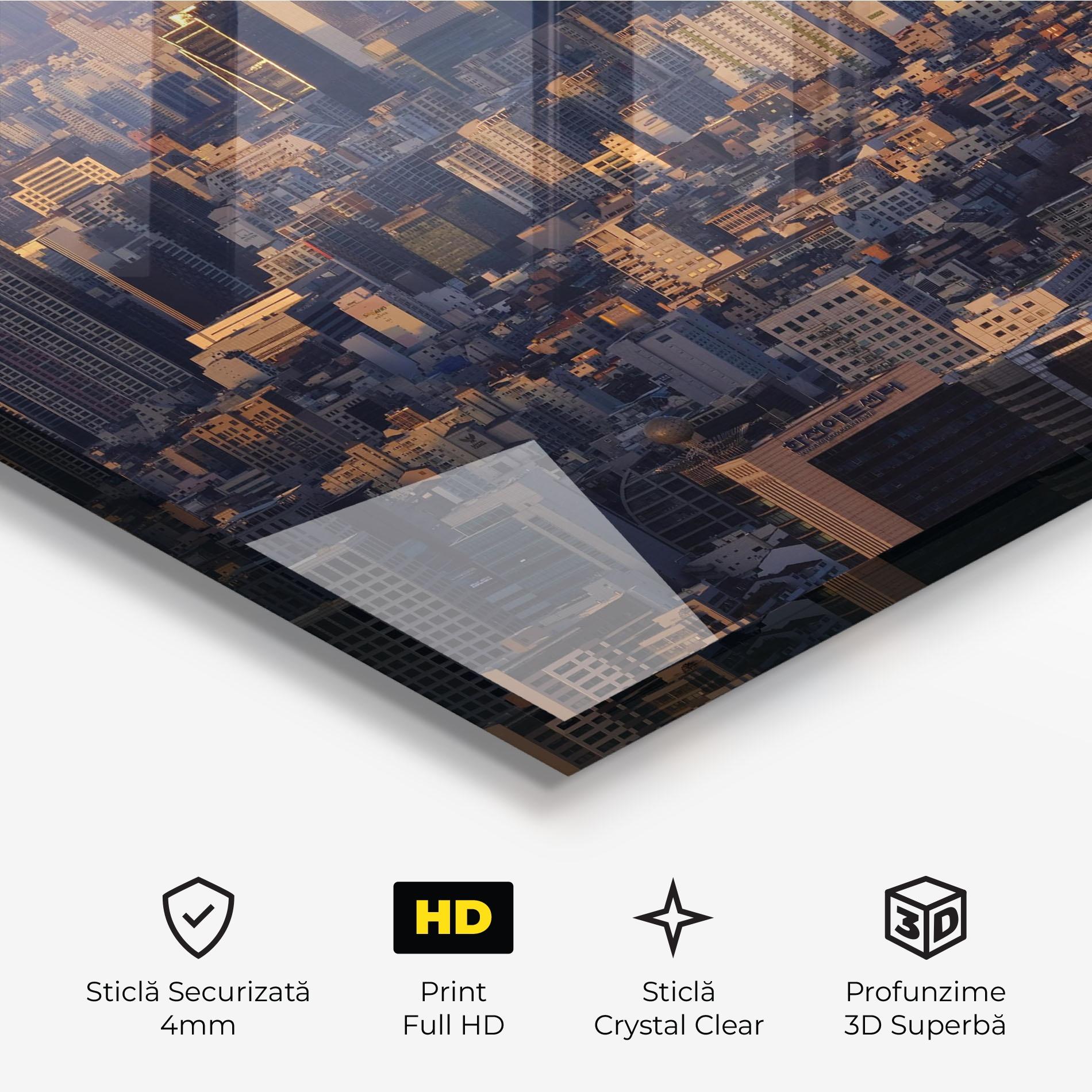 Tablou Sticla Big City mockup 3
