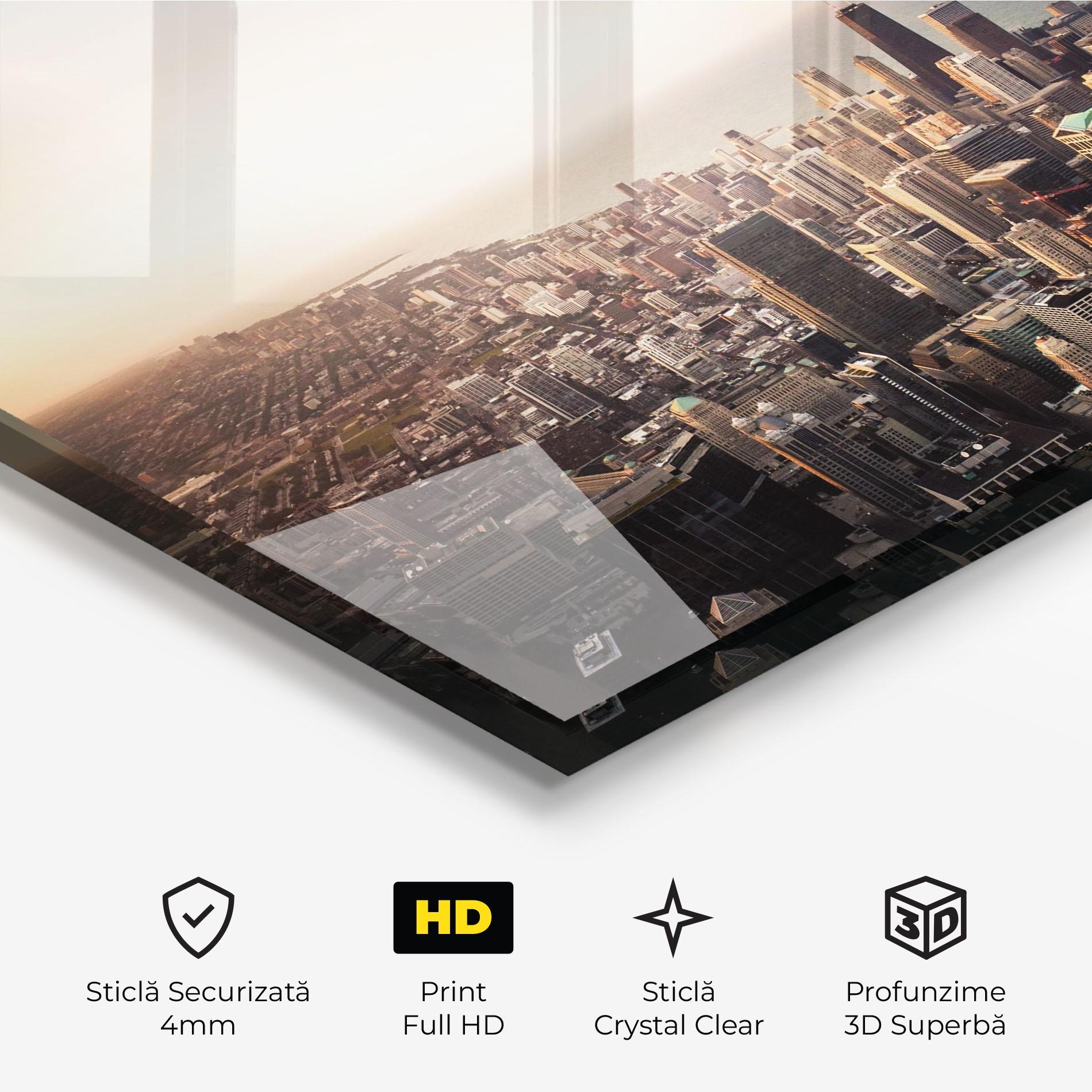 Tablou Sticla City Buildings mockup 3