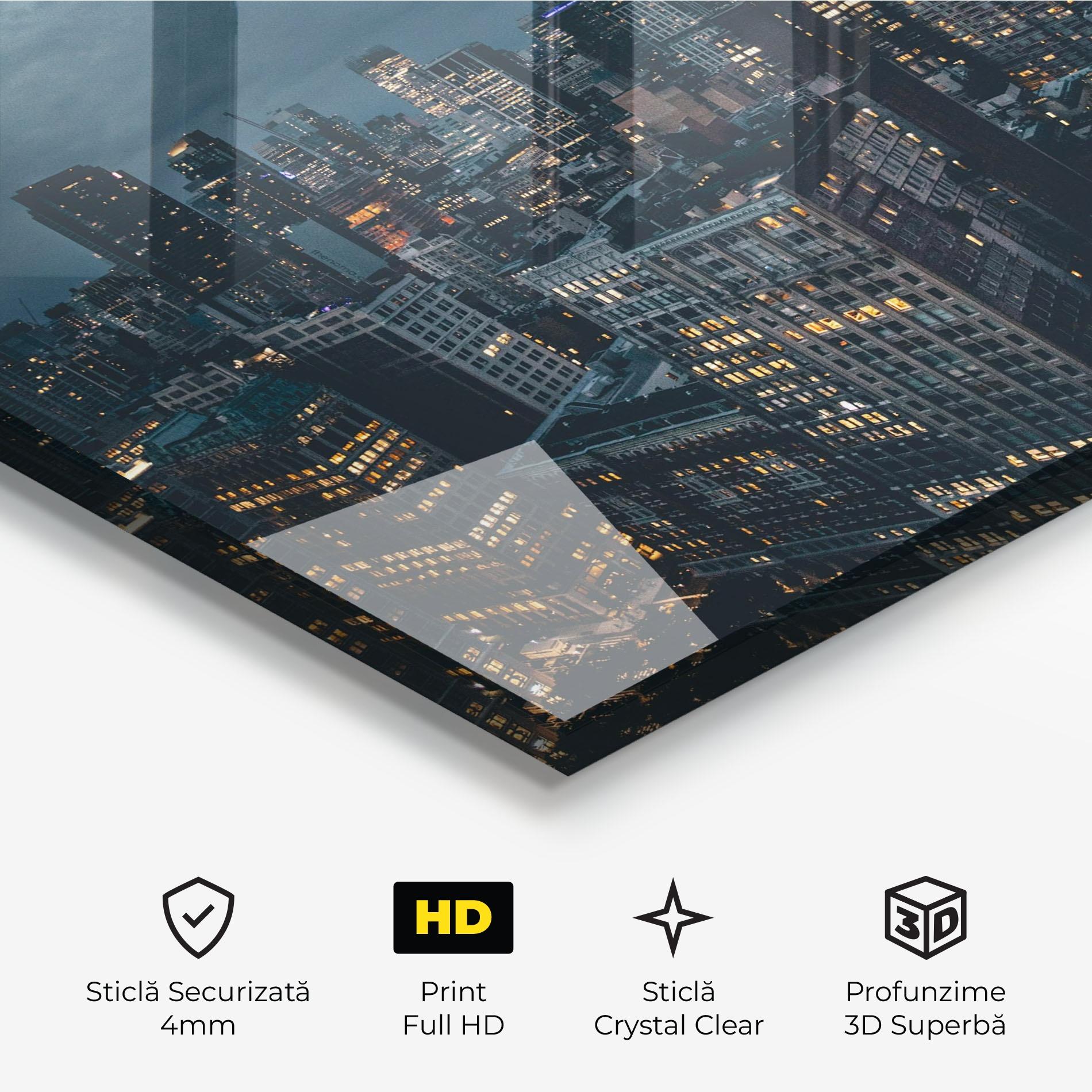 Tablou Sticla City Night mockup 3