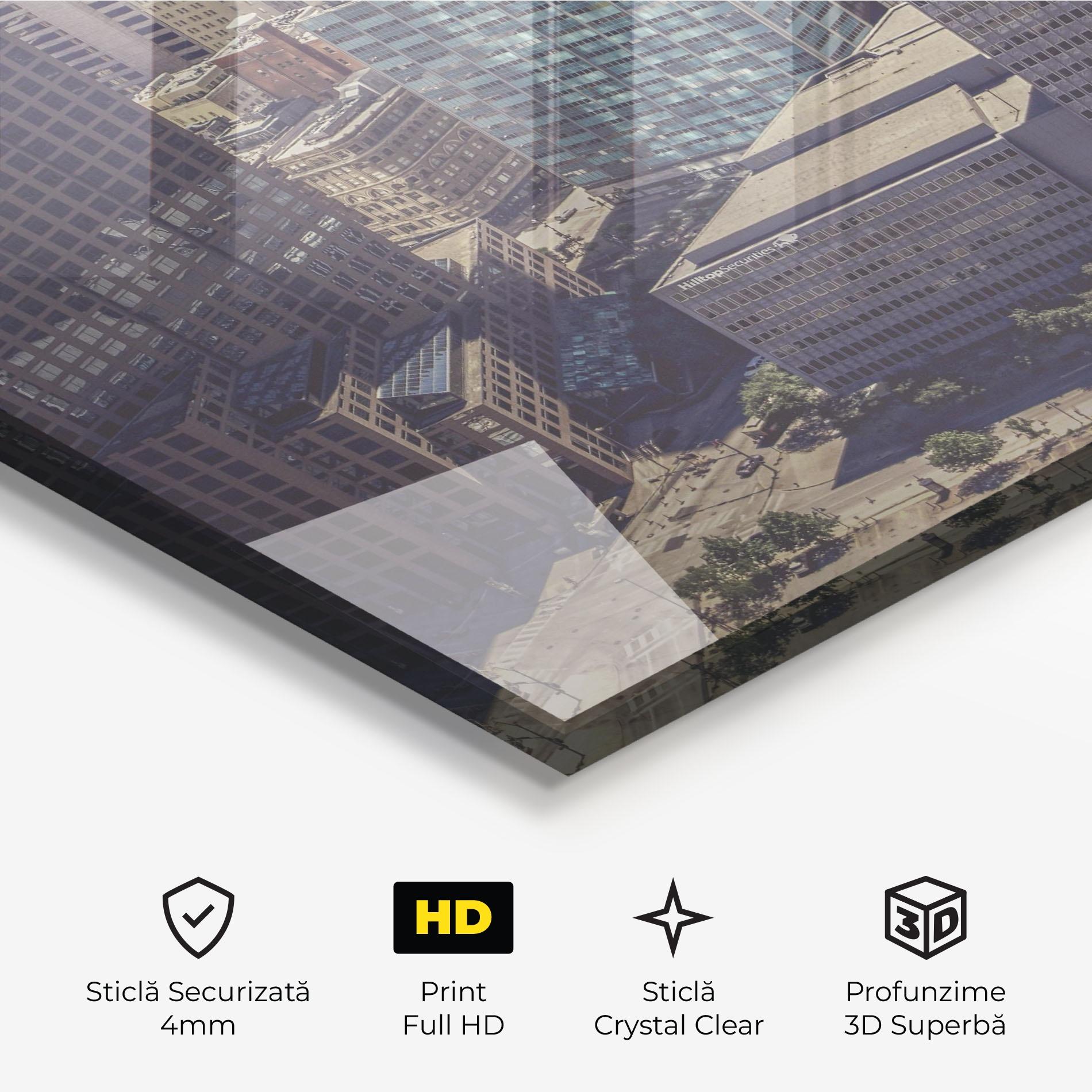 Tablou Sticla Cream Light Building mockup 3