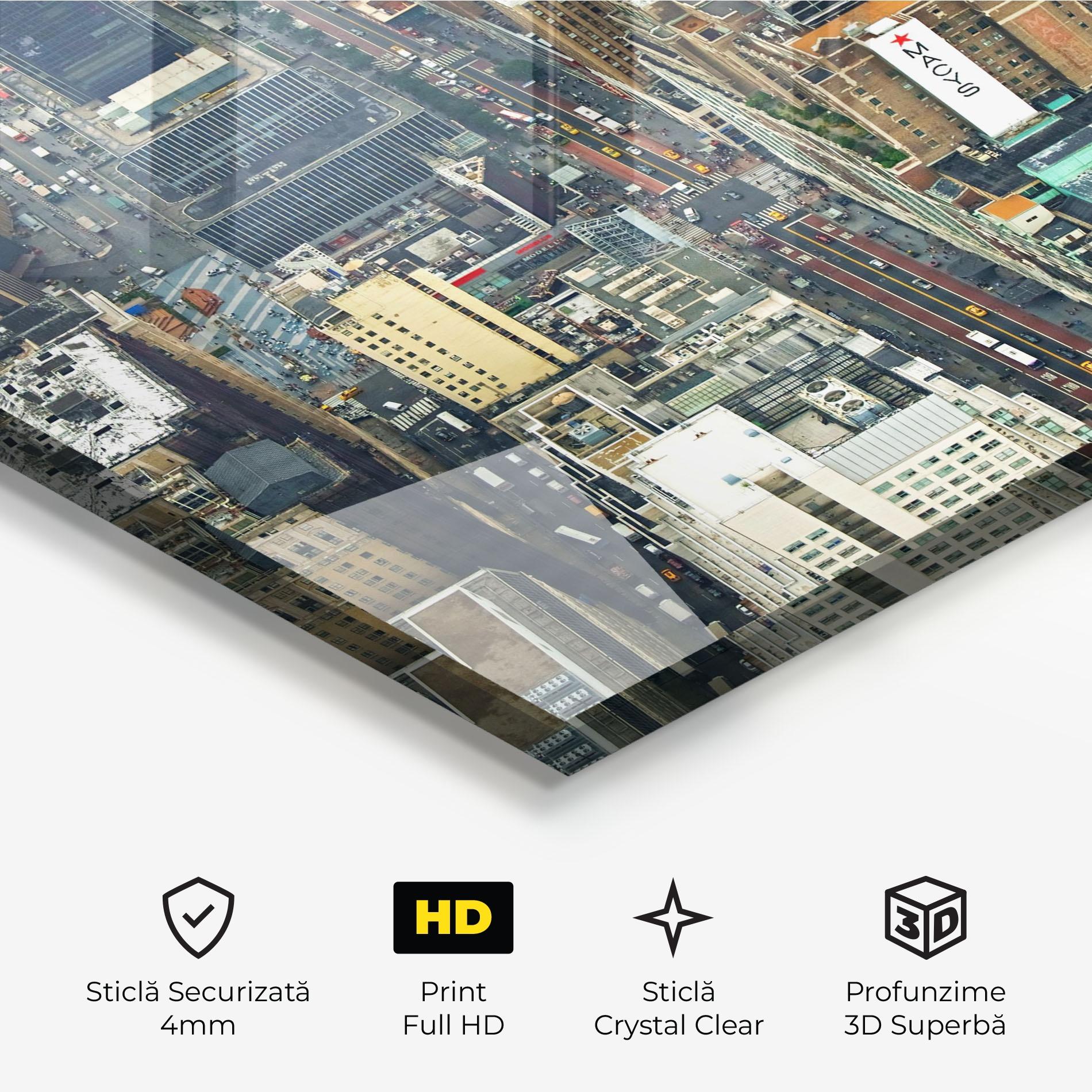 Tablou Sticla Cream Tall Building mockup 3