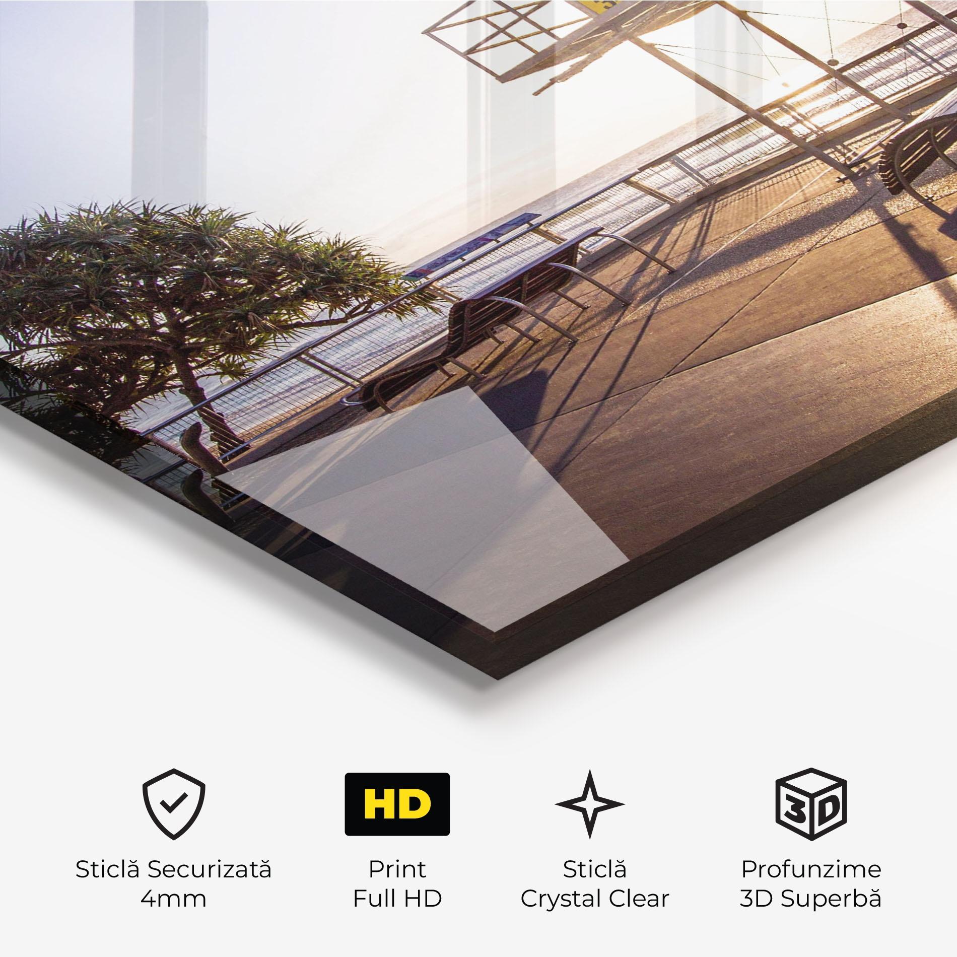 Tablou Sticla Sunny Building Day mockup 3