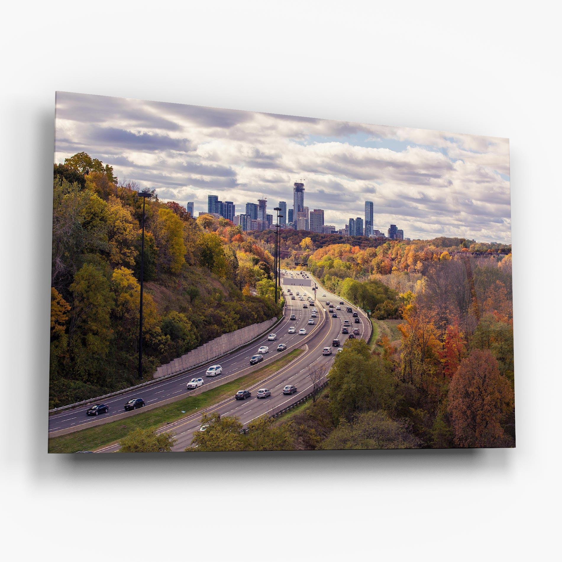 Tablou Sticla City Road mockup 6