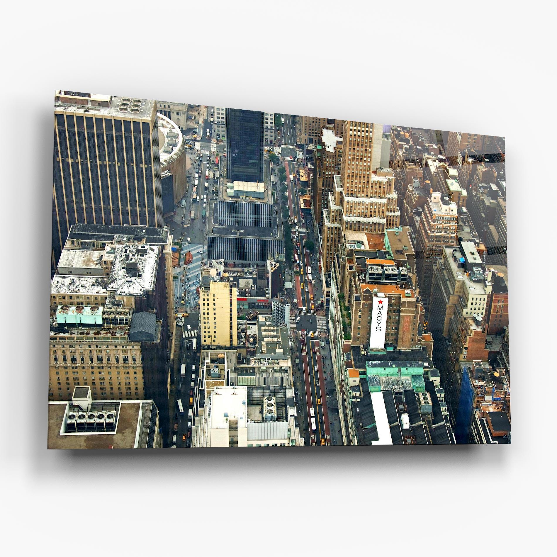 Tablou Sticla Cream Tall Building mockup 6