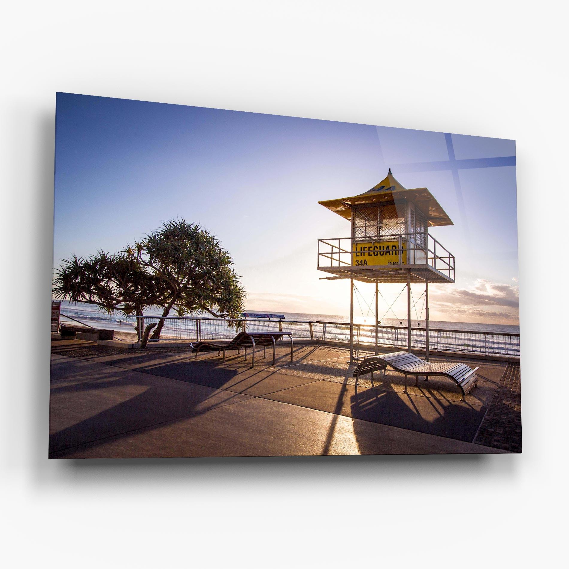 Tablou Sticla Sunny Building Day mockup 6