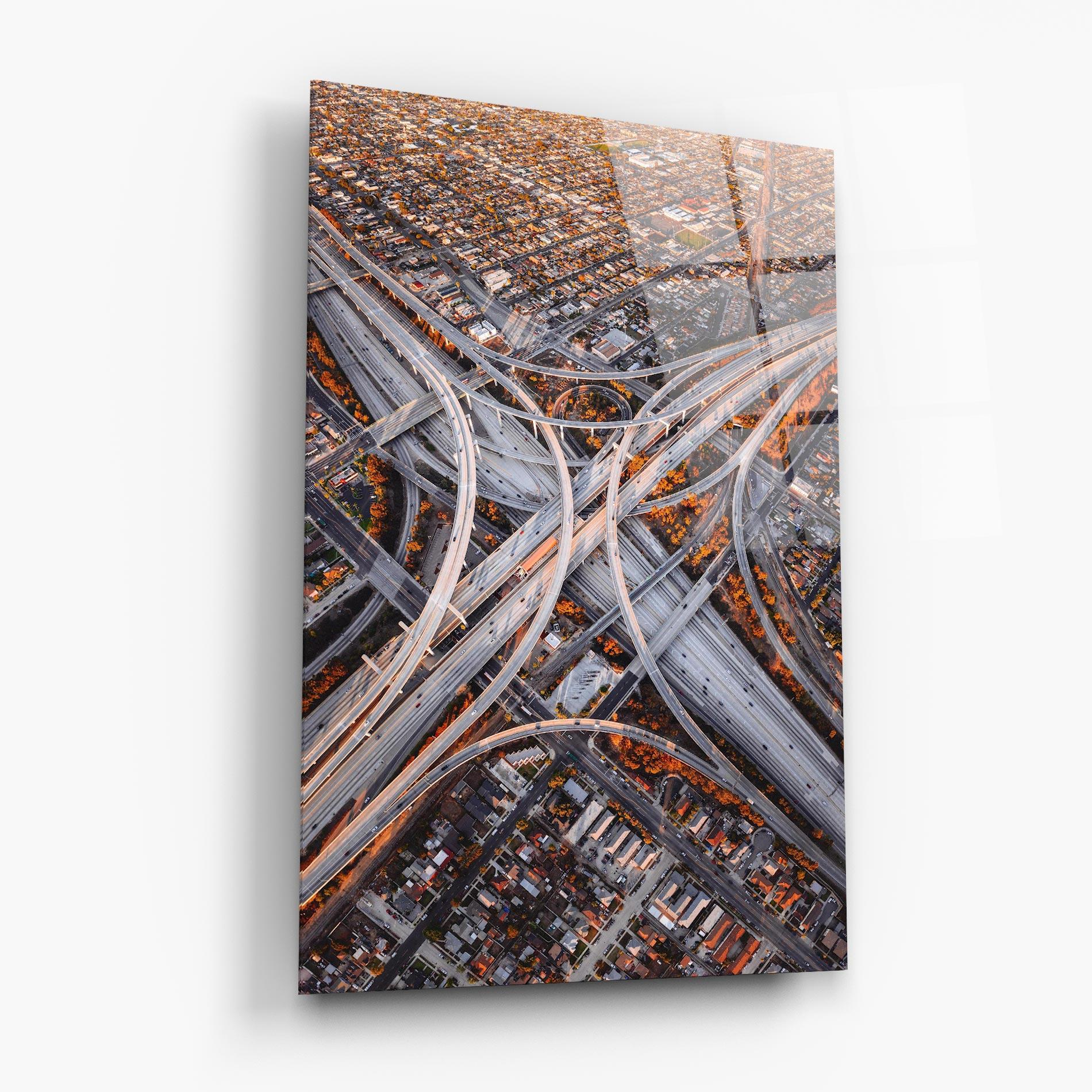 Tablou Sticla Big Road City mockup 6