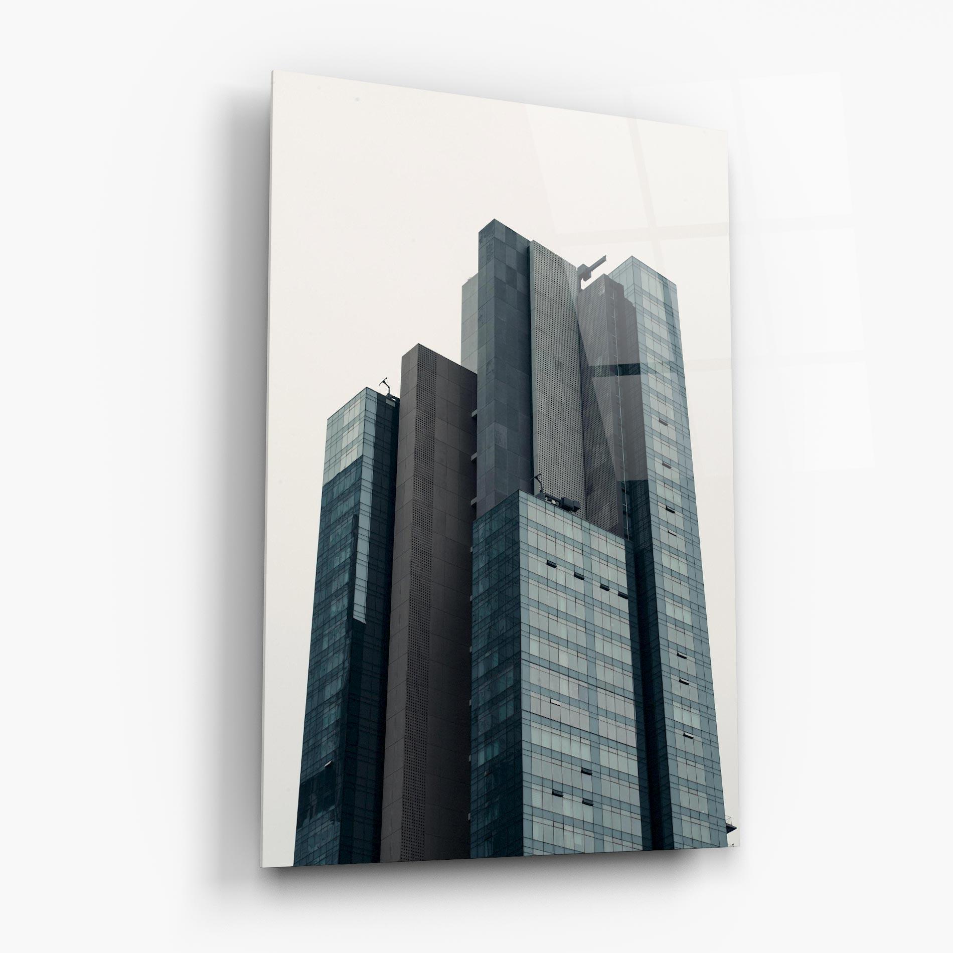 Tablou Sticla Blue High Building mockup 6