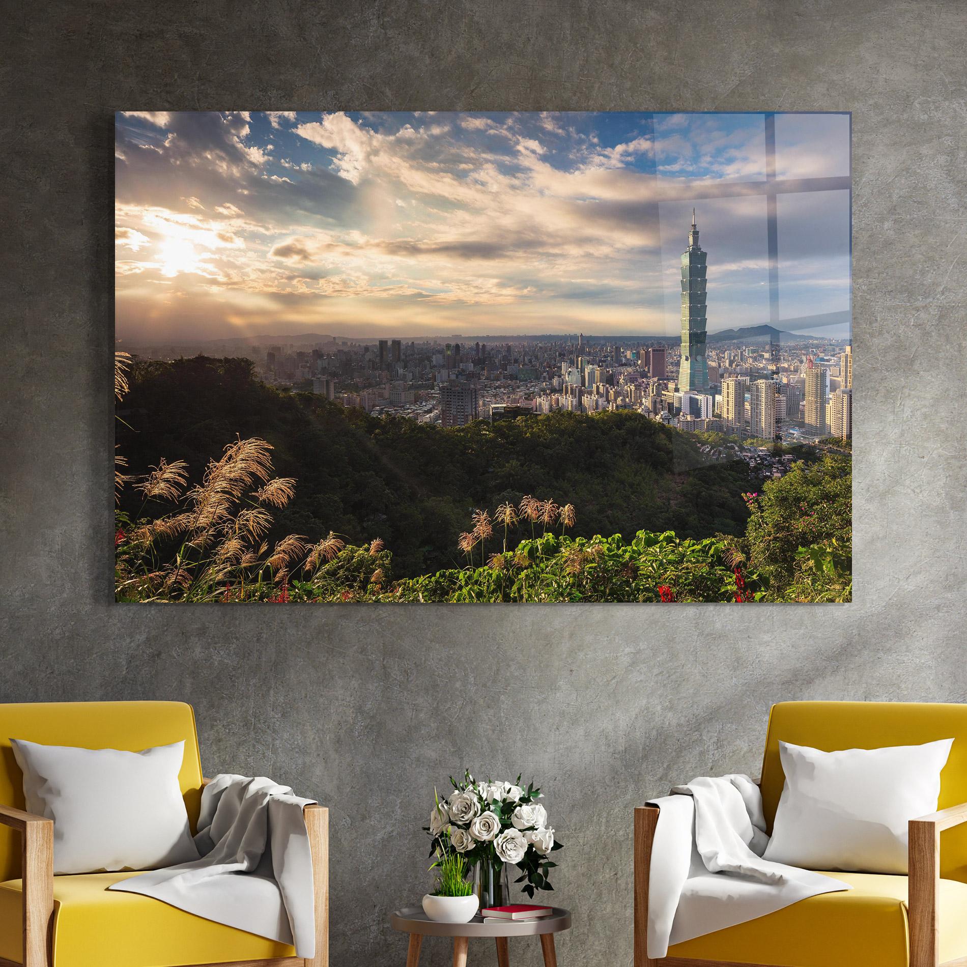 Tablou Sticla Big Building Daylight mockup 4