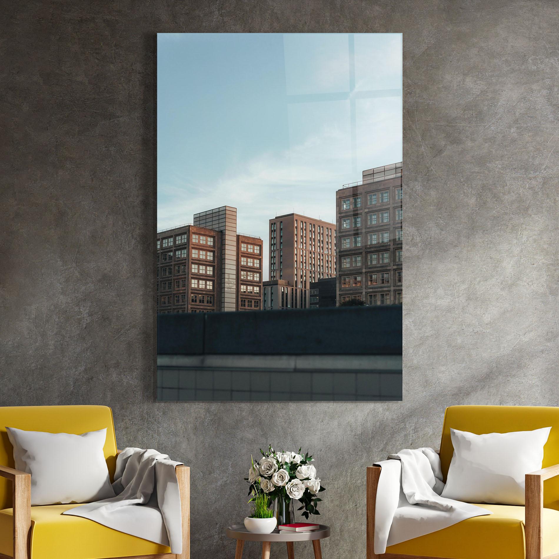 Tablou Sticla Daylight Building mockup 4