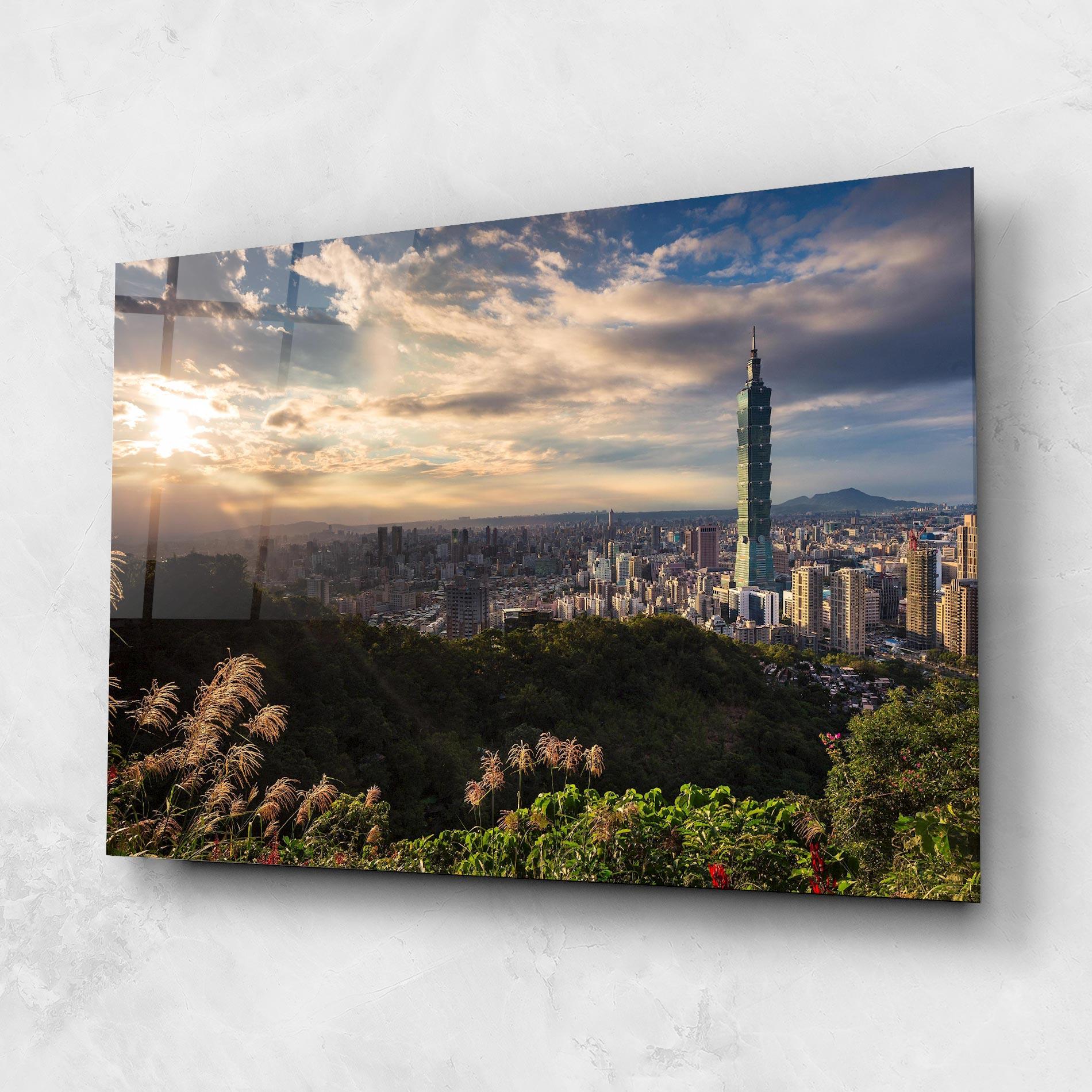 Tablou Sticla Big Building Daylight mockup 1