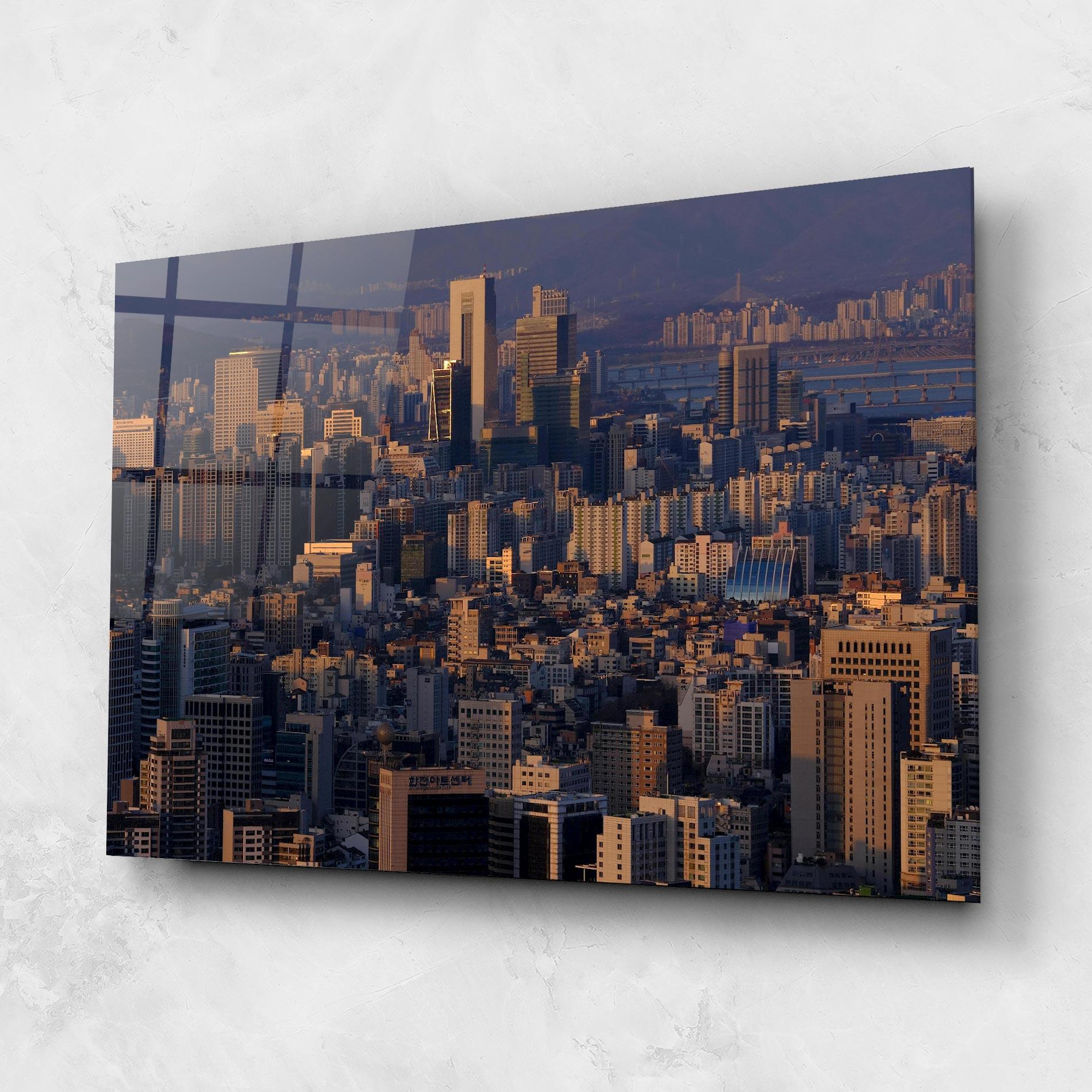 Tablou Sticla Big City mockup 1