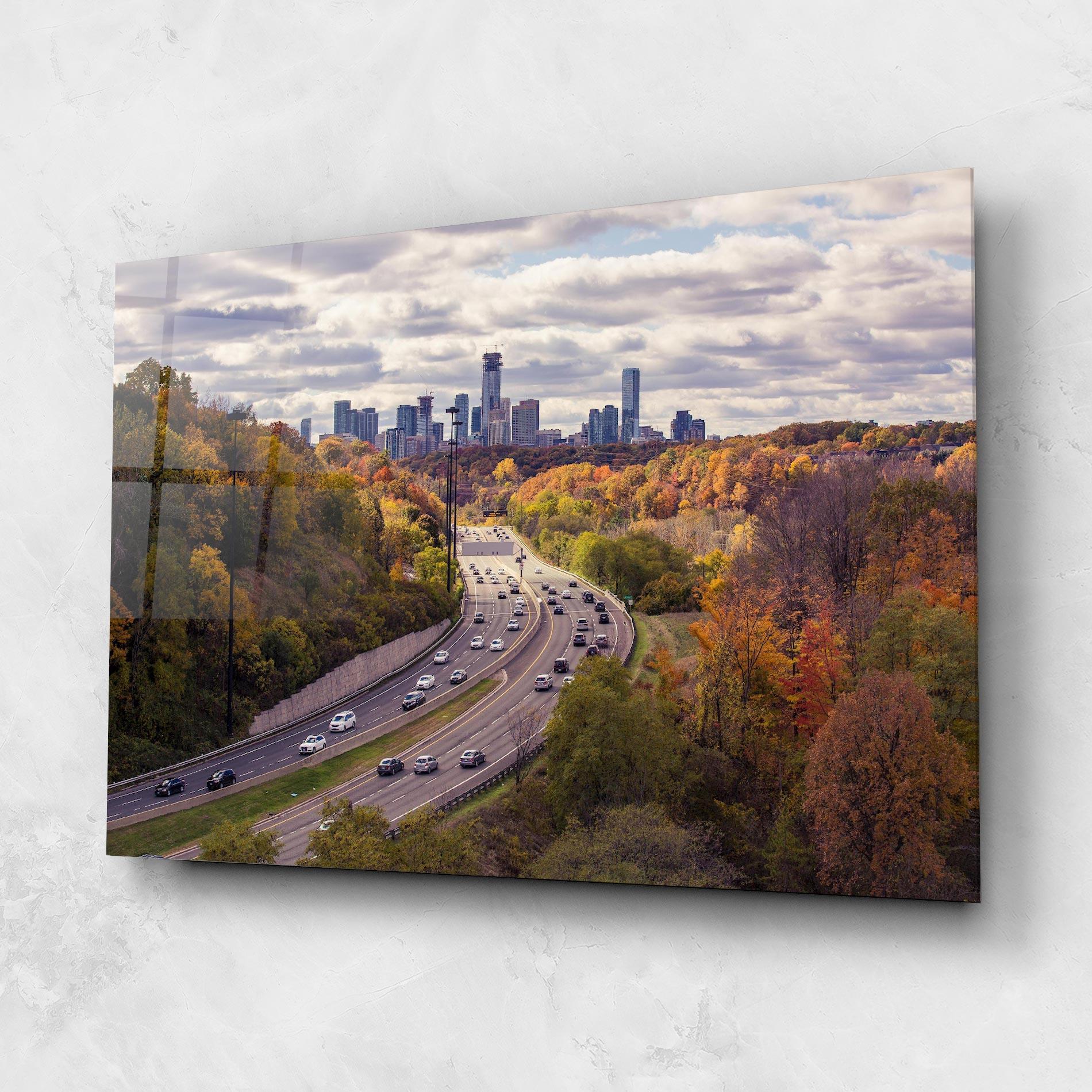 Tablou Sticla City Road mockup 1