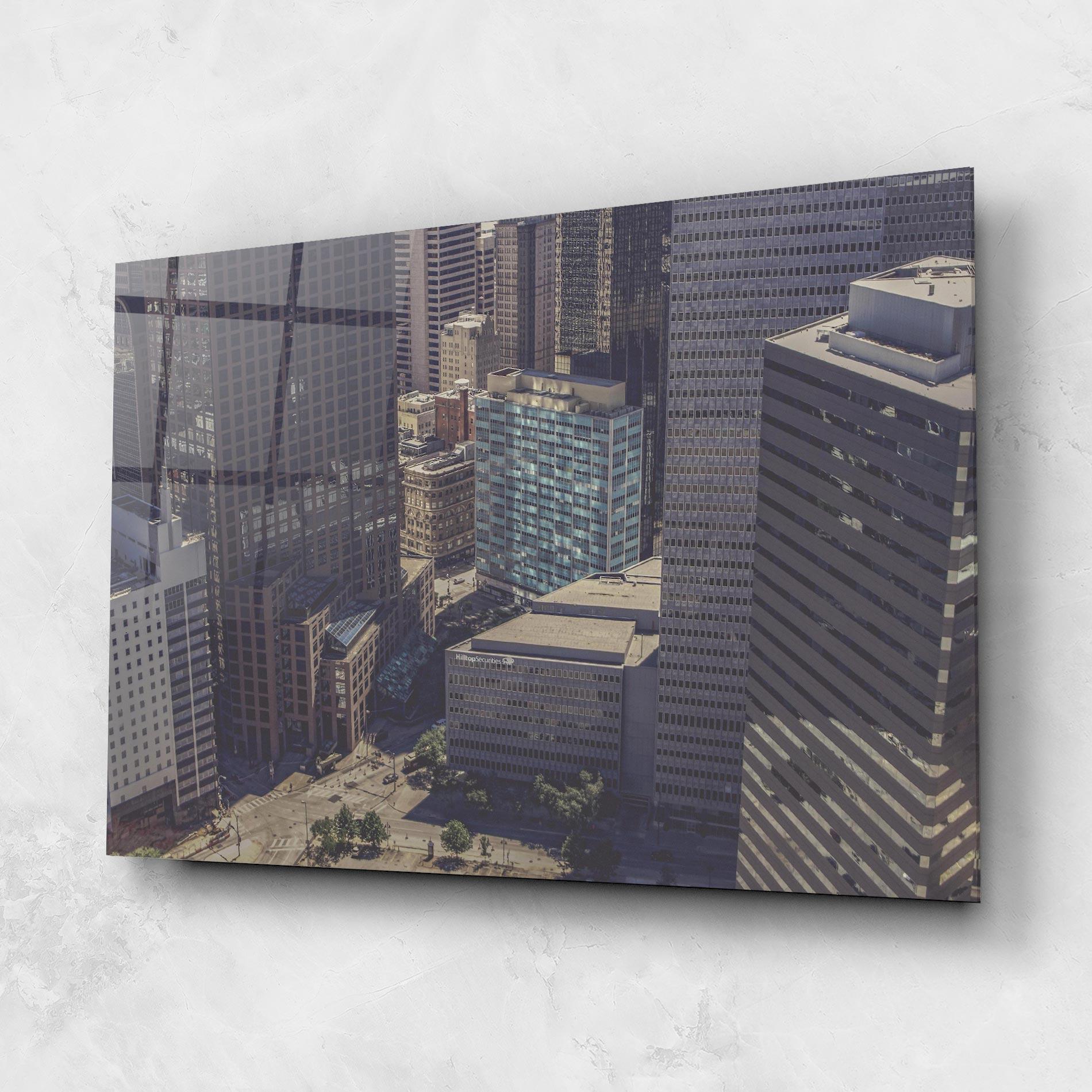 Tablou Sticla Cream Light Building mockup 1