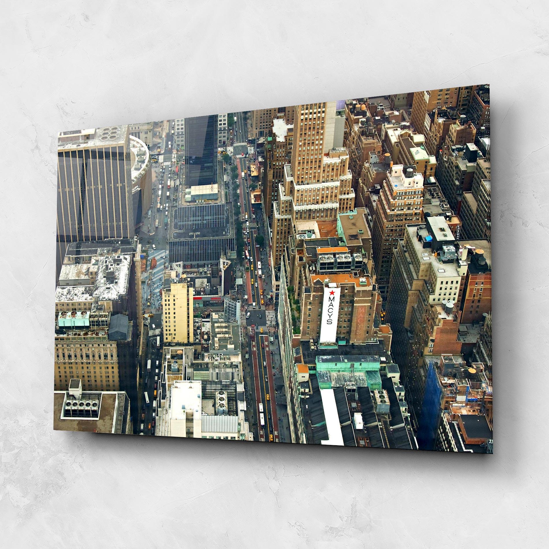 Tablou Sticla Cream Tall Building mockup 1