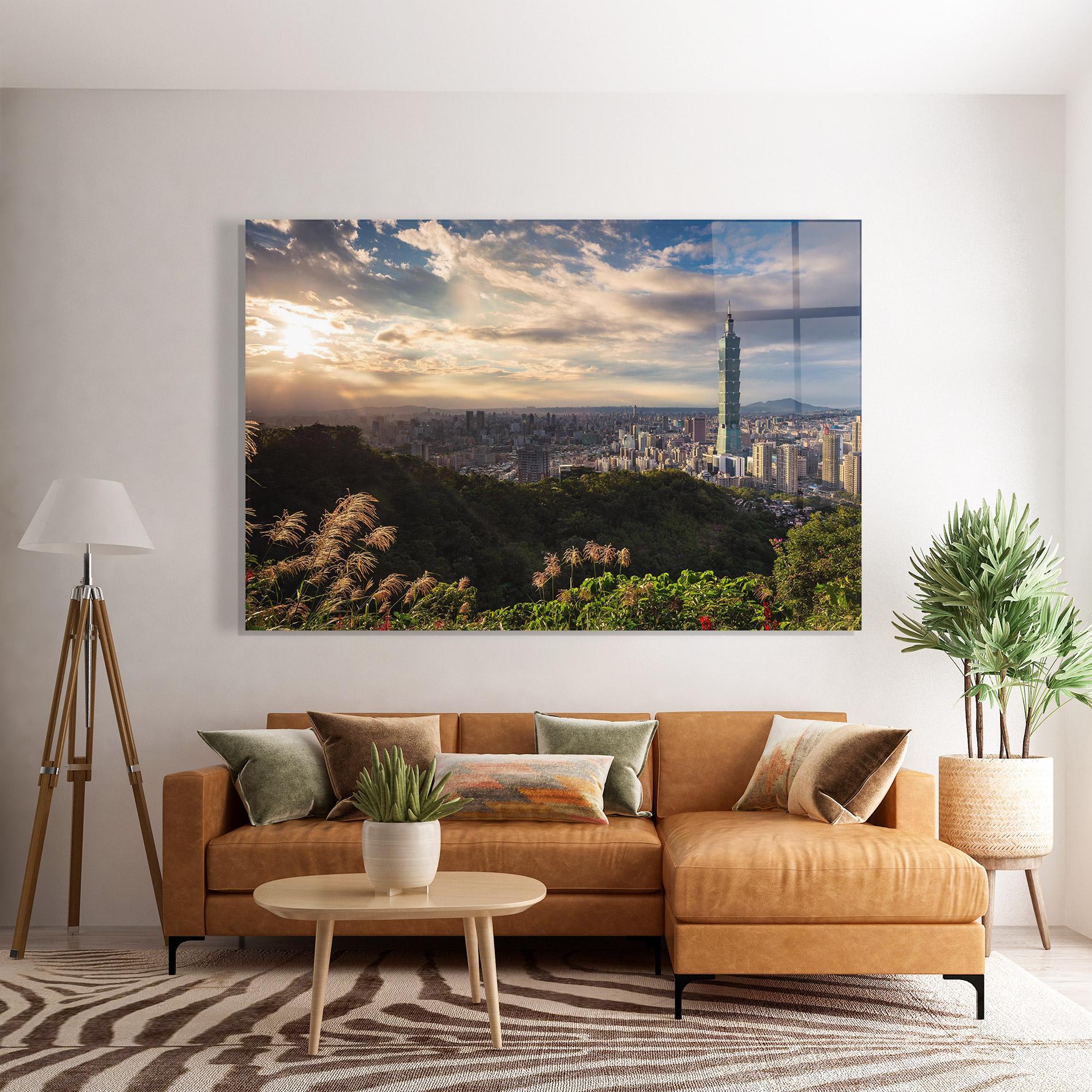 Tablou Sticla Big Building Daylight mockup 7