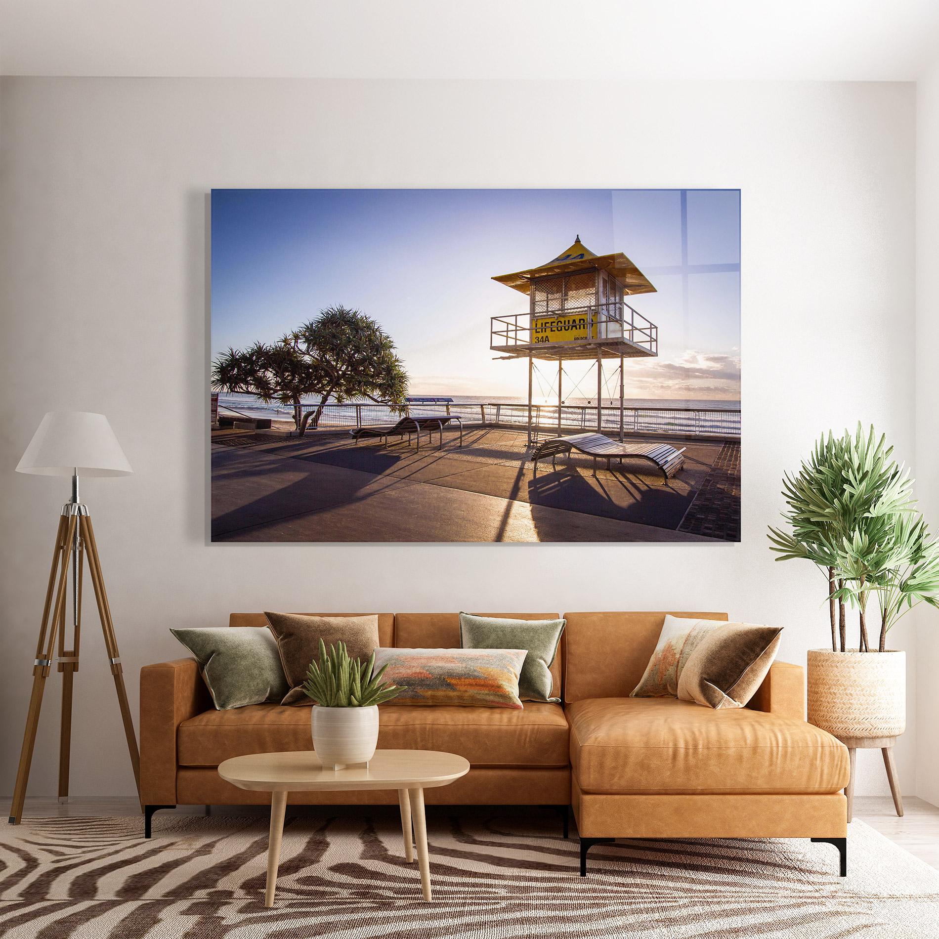 Tablou Sticla Sunny Building Day mockup 7