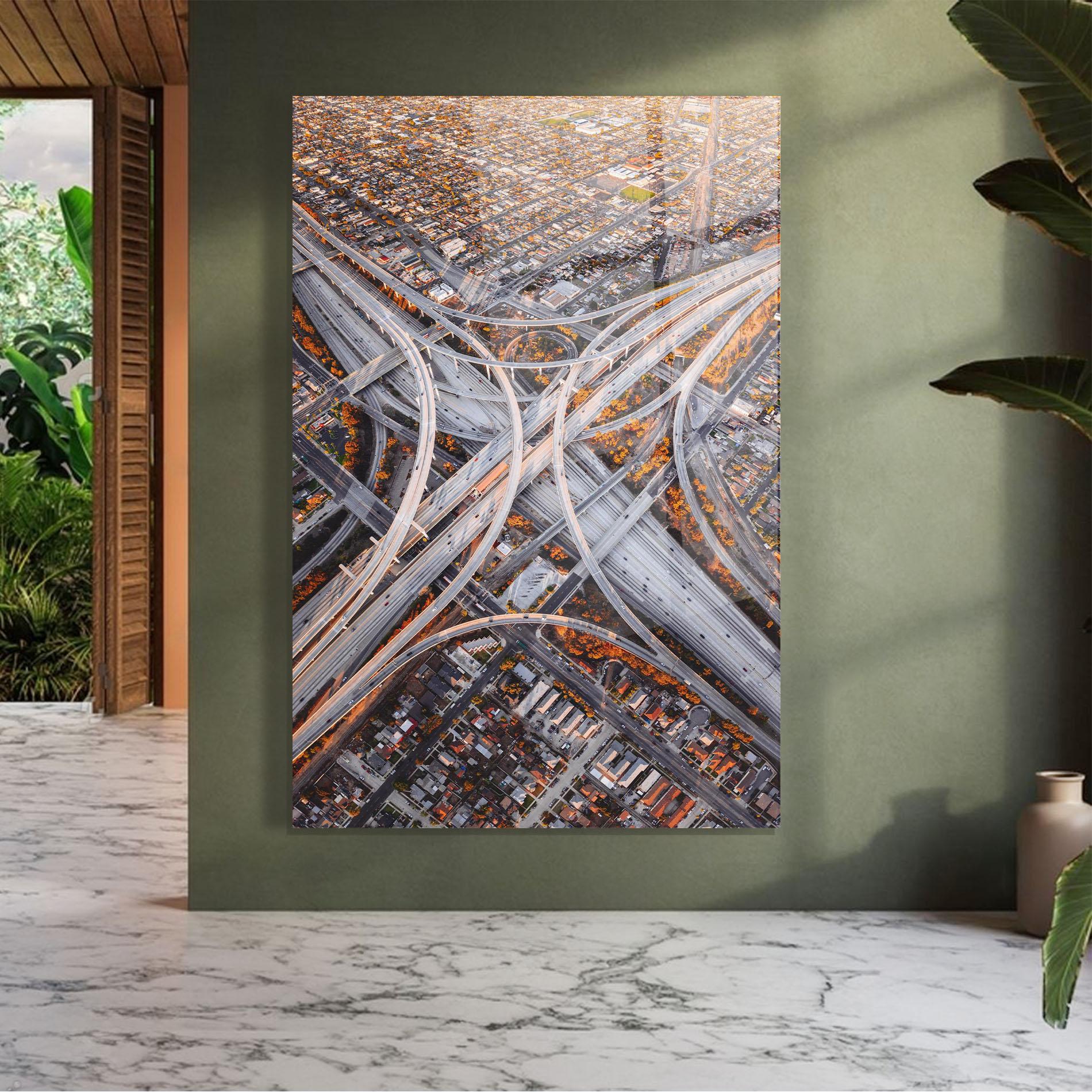 Tablou Sticla Big Road City mockup 7