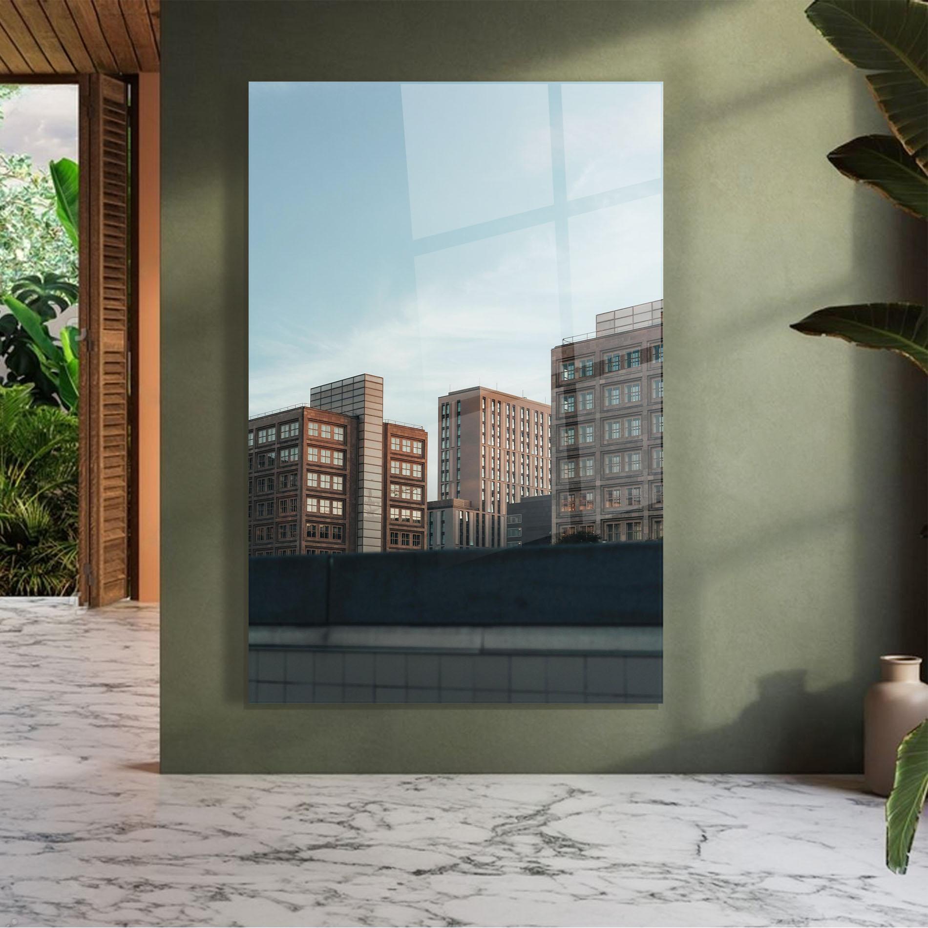 Tablou Sticla Daylight Building mockup 7